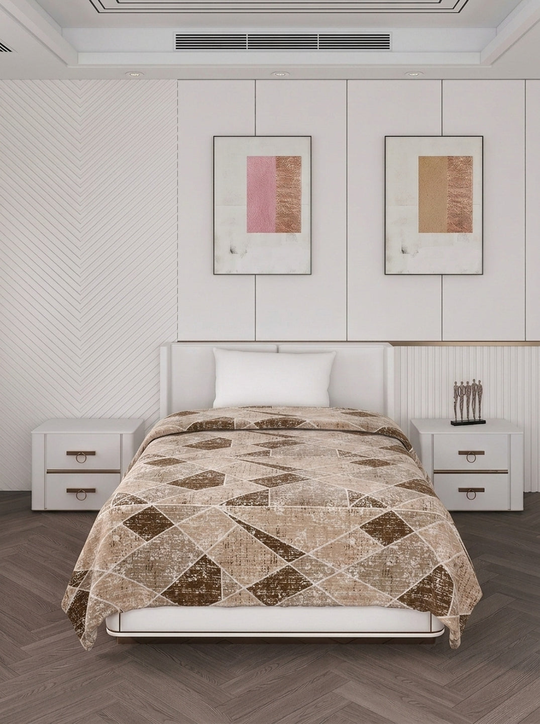 Printed Single Bed 150 GSM AC Blanket (Myra), Weight 800 gm