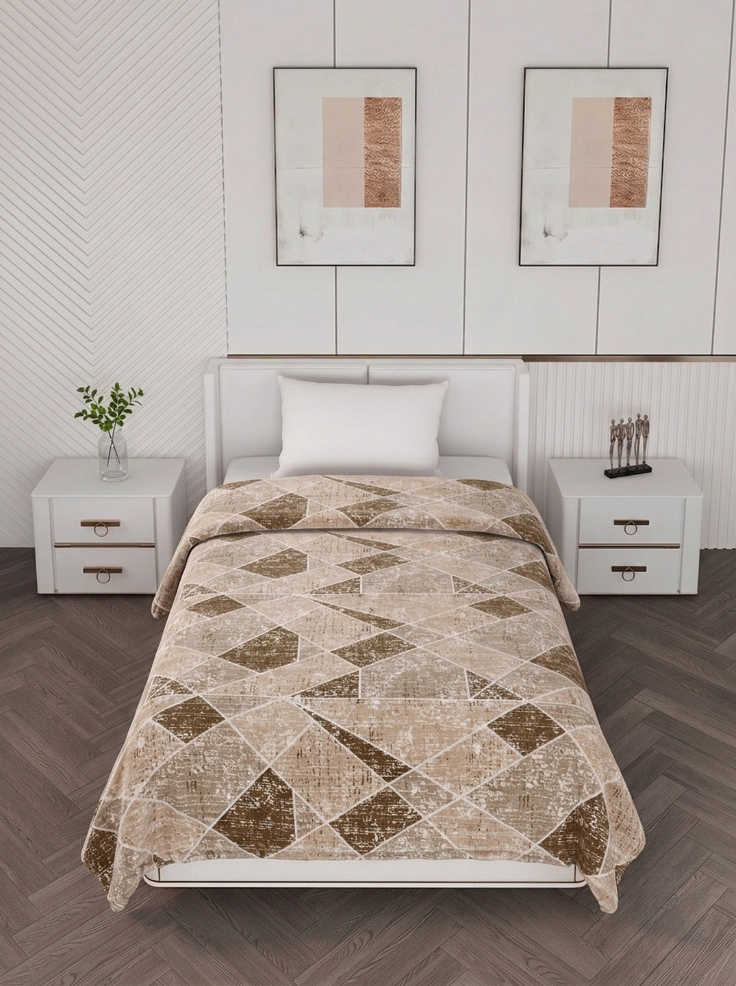 Printed Single Bed 150 GSM AC Blanket (Myra), Weight 800 gm