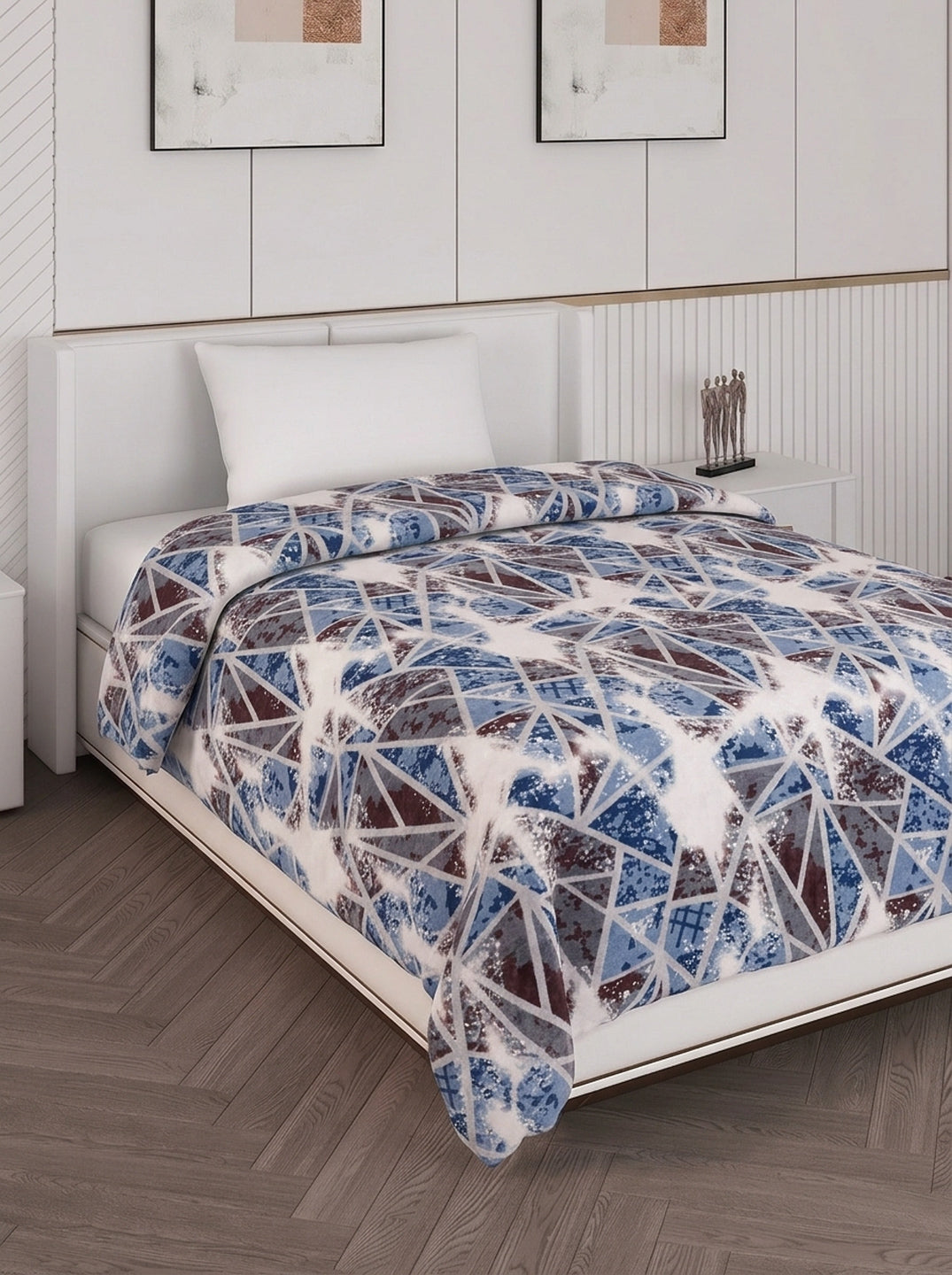 Printed Single Bed 150 GSM AC Blanket (Myra), Weight 800 gm