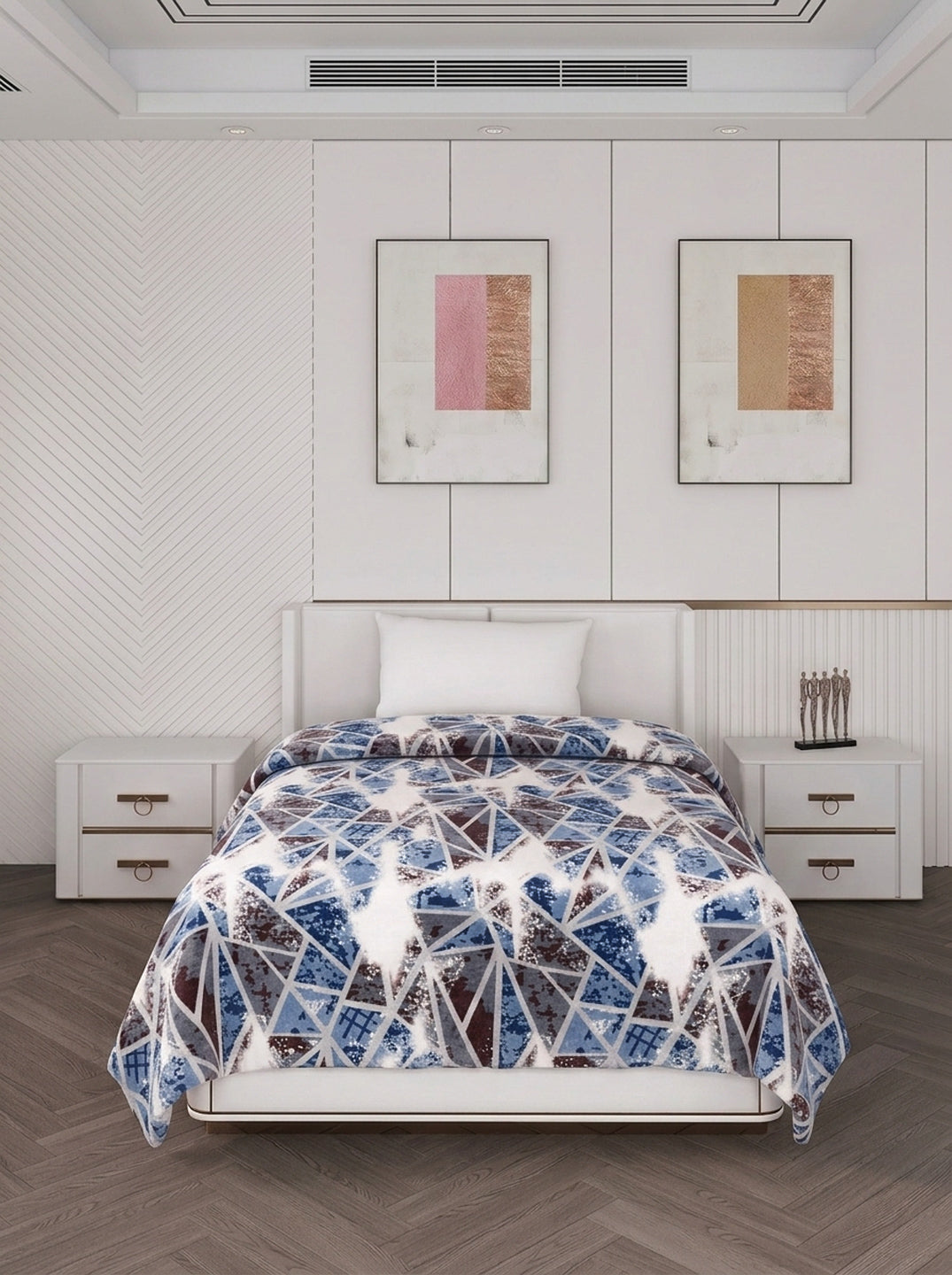 Printed Single Bed 150 GSM AC Blanket (Myra), Weight 800 gm