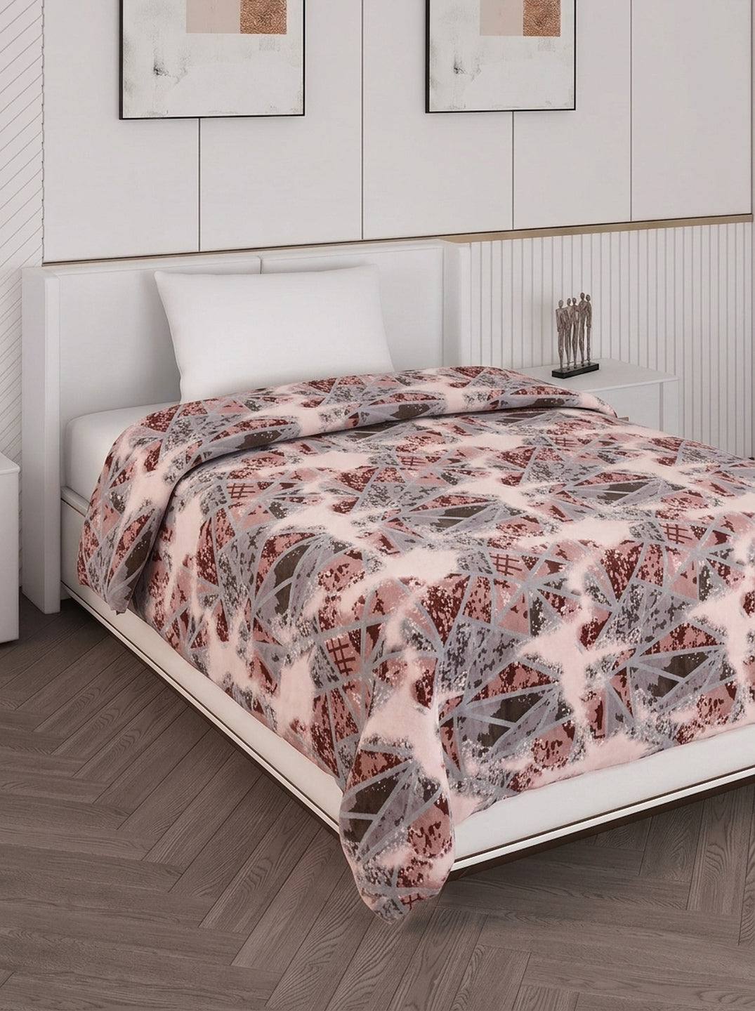 Printed Single Bed 150 GSM AC Blanket (Myra), Weight 800 gm