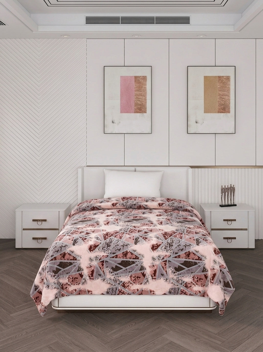 Printed Single Bed 150 GSM AC Blanket (Myra), Weight 800 gm