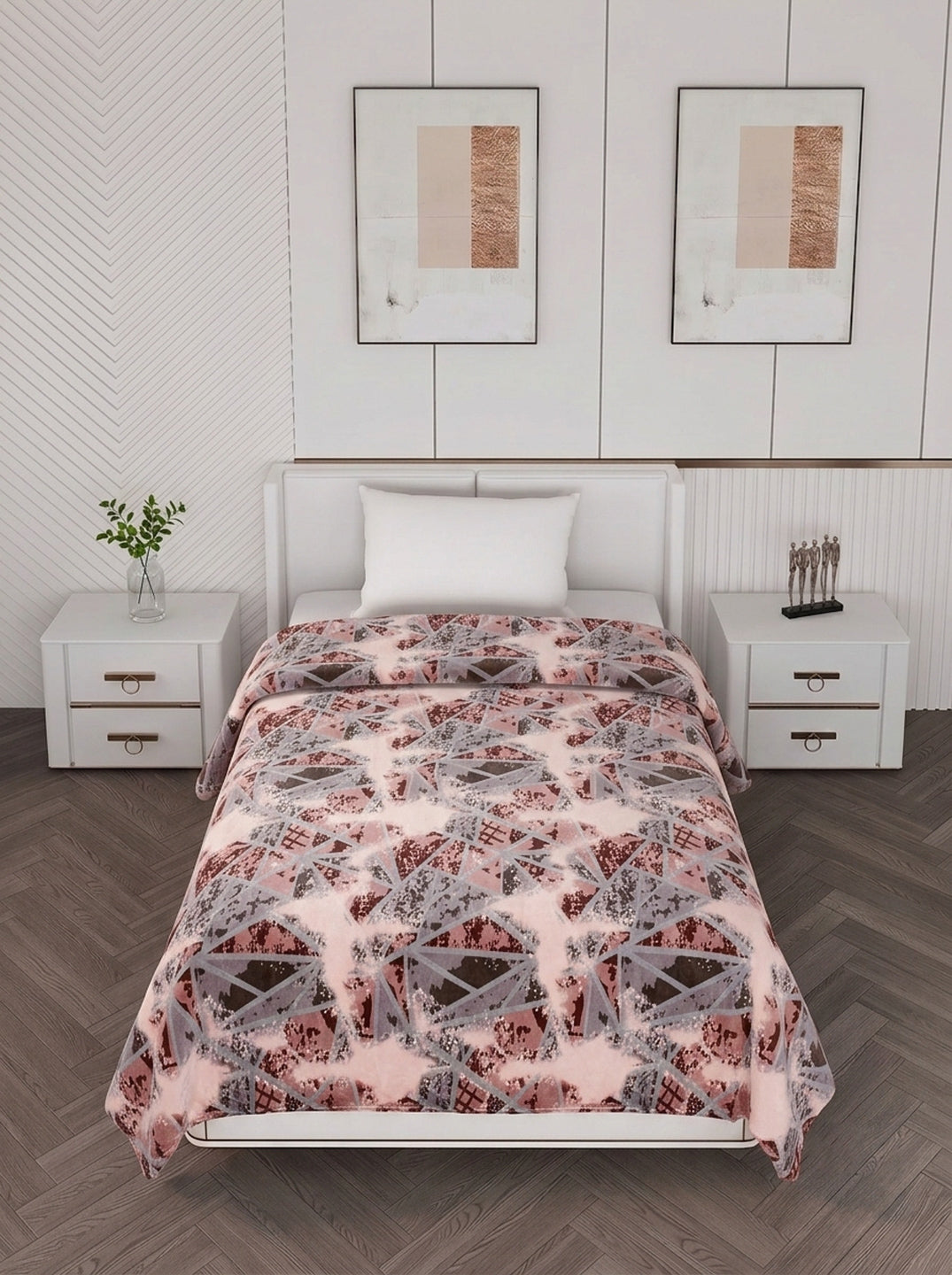 Printed Single Bed 150 GSM AC Blanket (Myra), Weight 800 gm