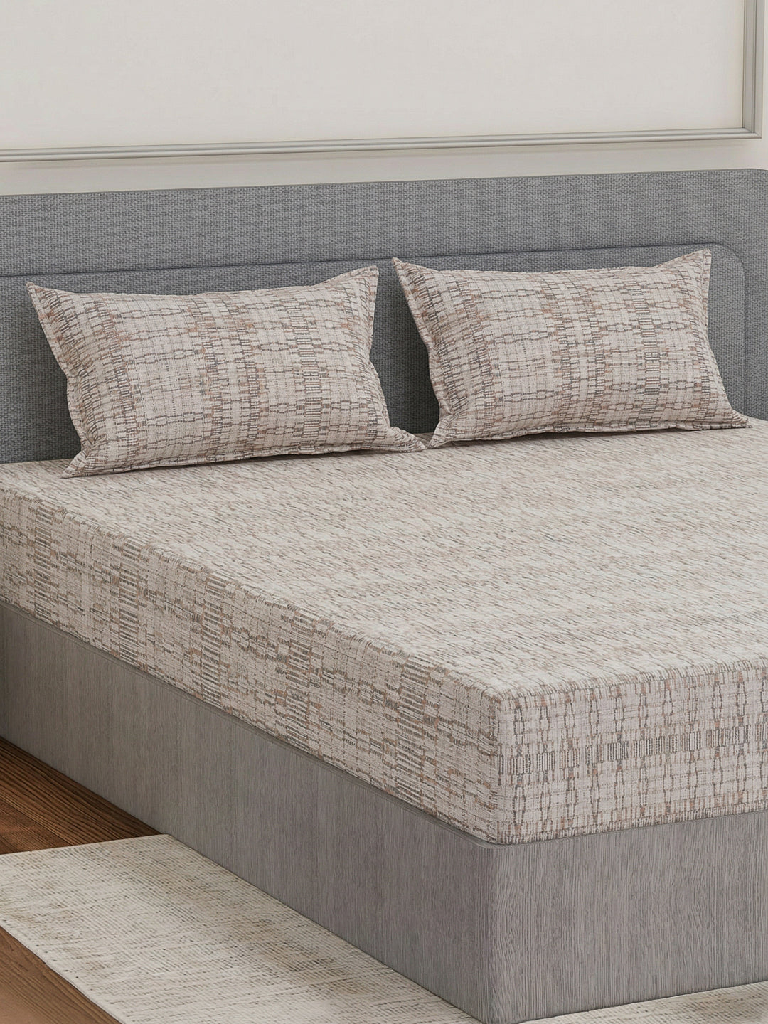 Premium 180 TC Bamboo Cotton King Size Bedsheet with 2 Pillow Covers Eco Bamboo Collection