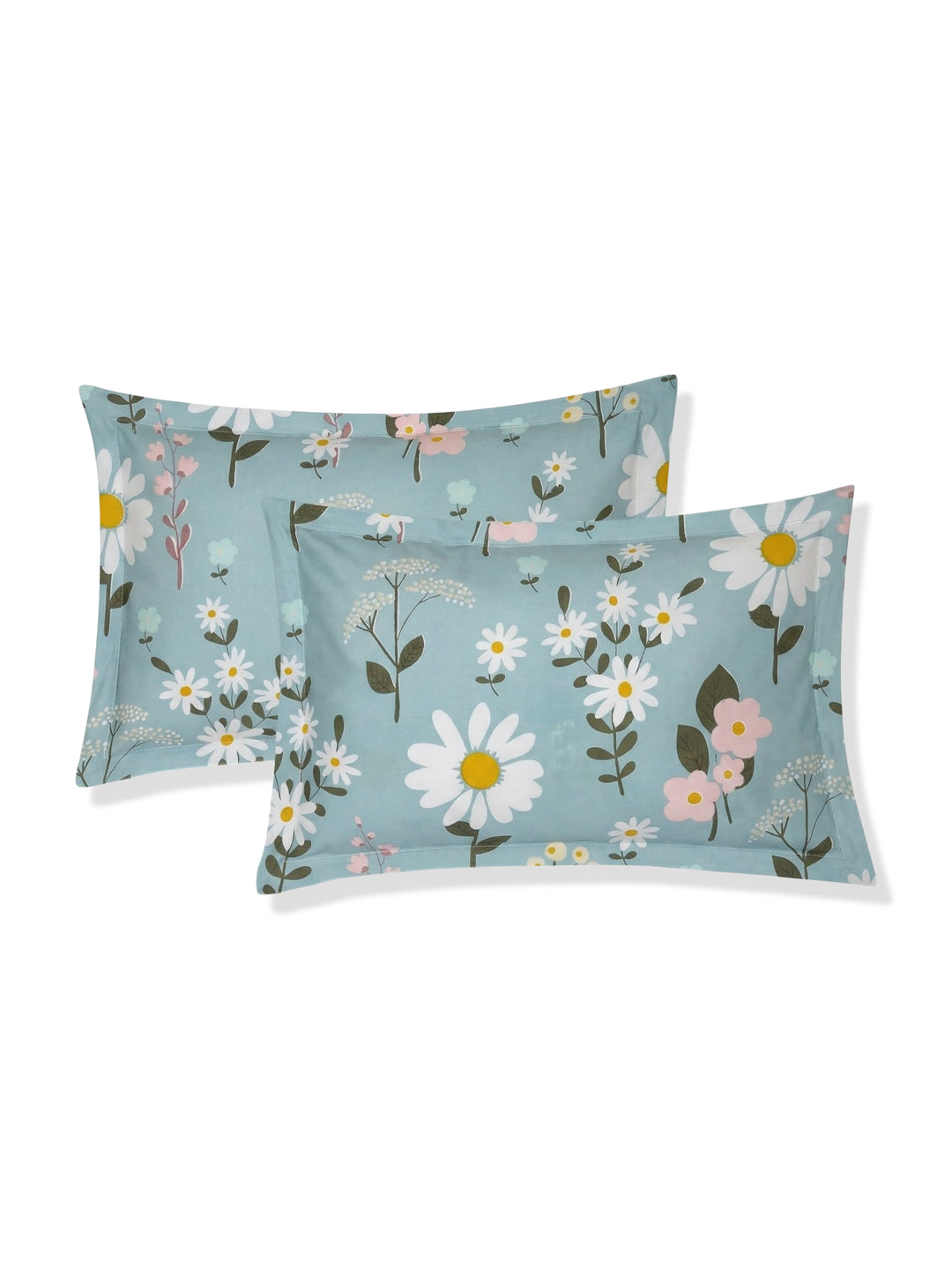 120 GSM Polyester Double Bed Bedsheet with 2 Pillow Covers Clara Collection
