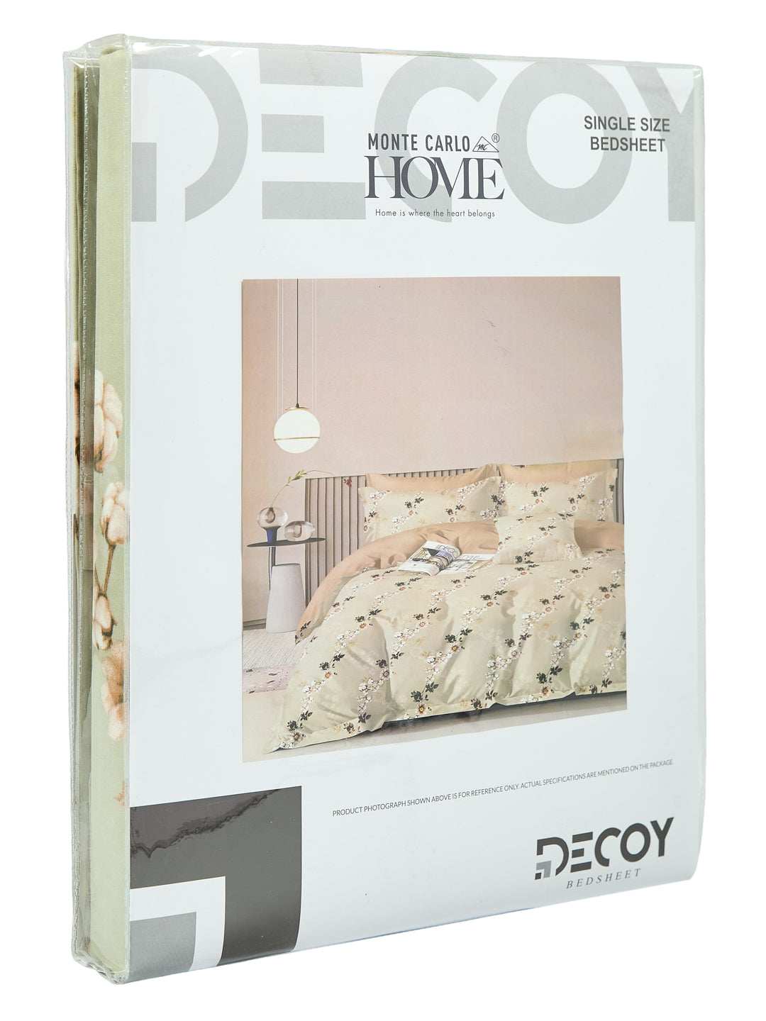 130 GSM Polyester Single Bed Bedsheet with 1 Pillow Cover Decoy Collection