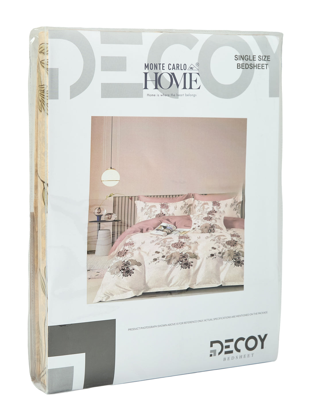 130 GSM Polyester Single Bed Bedsheet with 1 Pillow Cover Decoy Collection