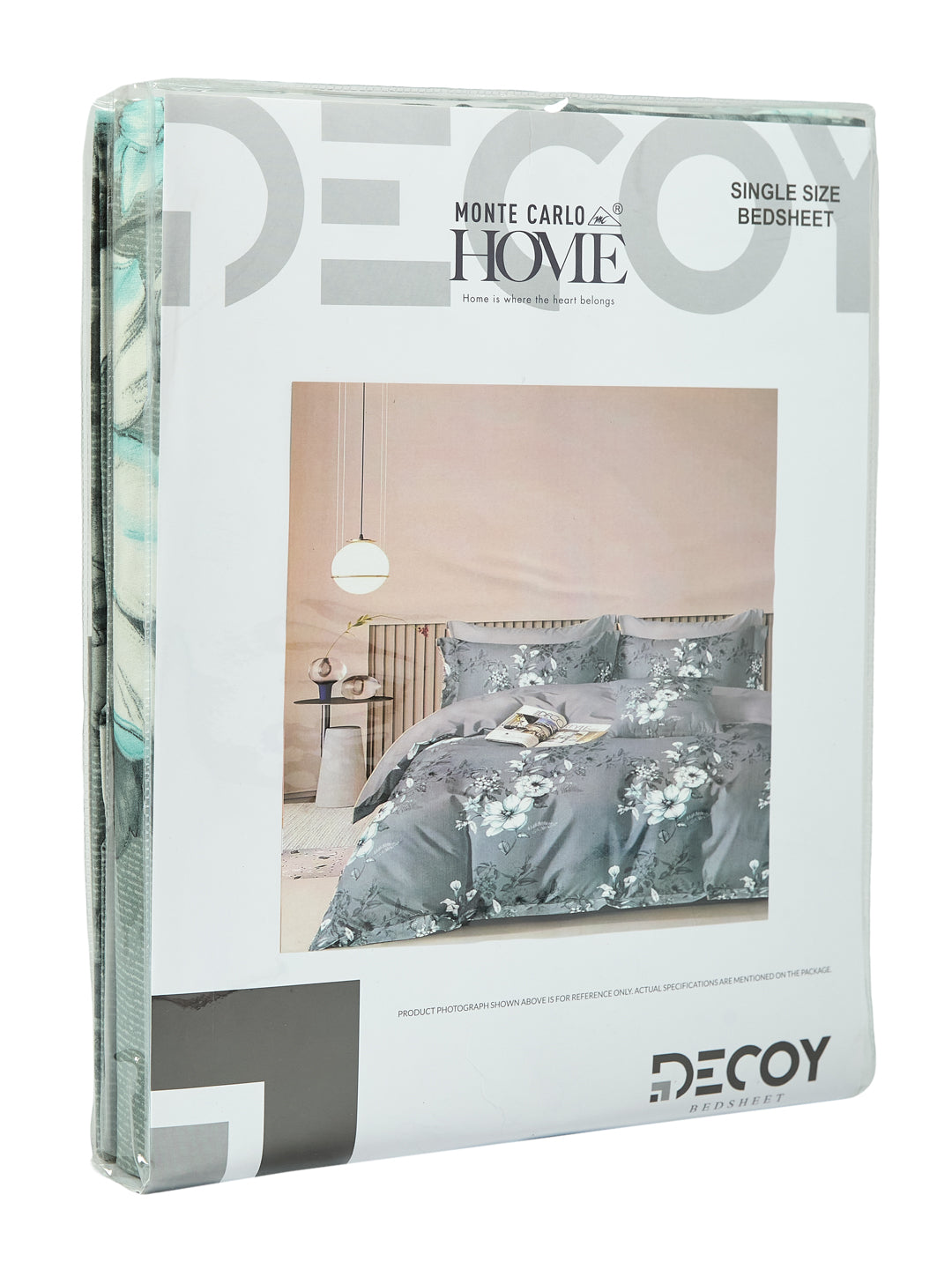 130 GSM Polyester Single Bed Bedsheet with 1 Pillow Cover Decoy Collection