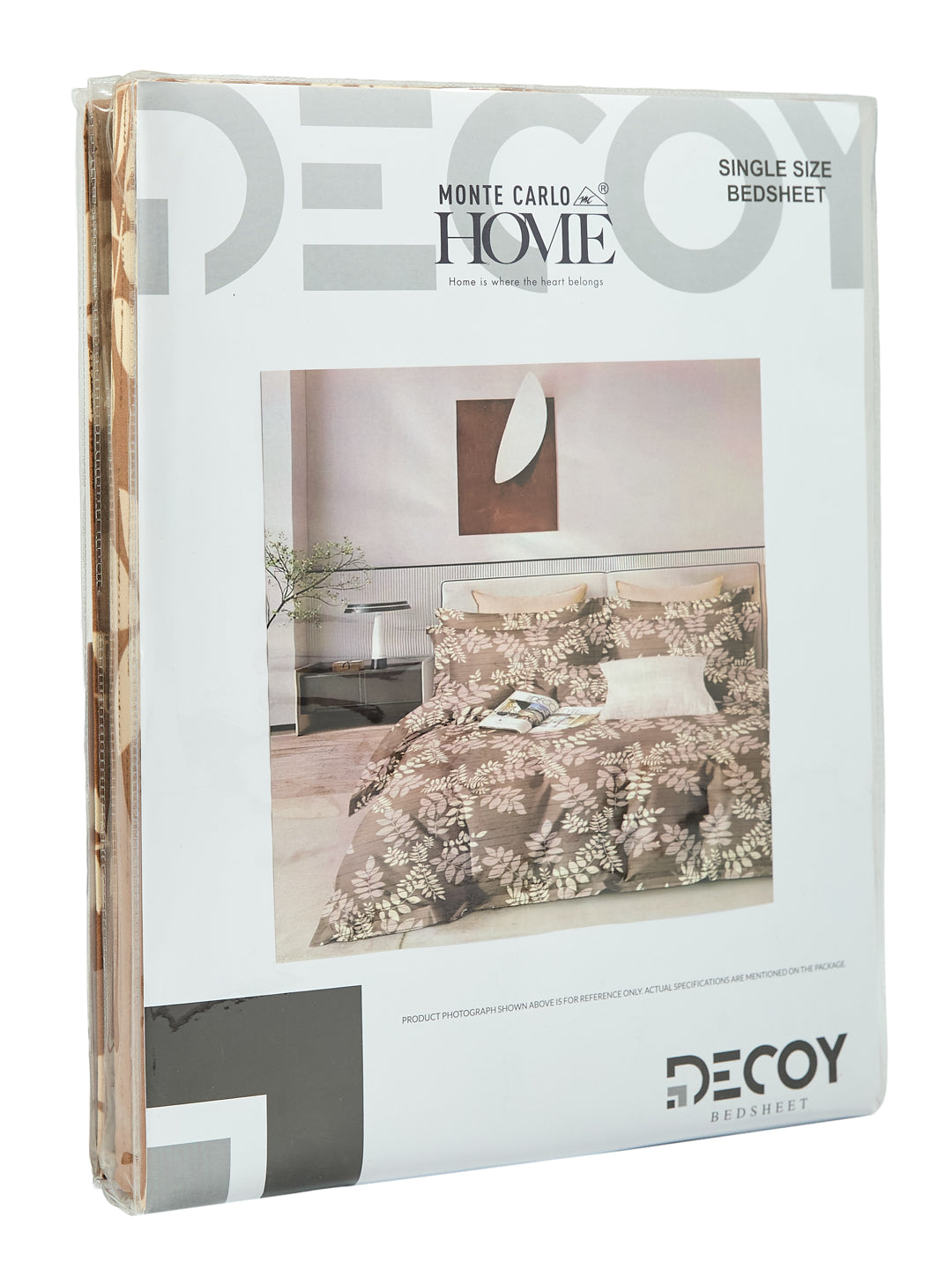 130 GSM Polyester Single Bed Bedsheet with 1 Pillow Cover Decoy Collection