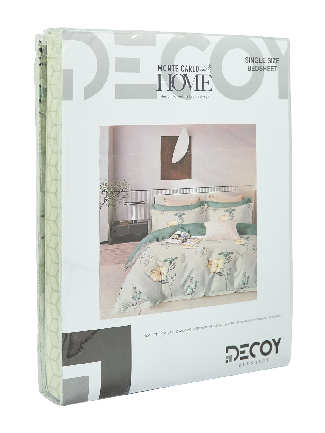 130 GSM Polyester Single Bed Bedsheet with 1 Pillow Cover Decoy Collection