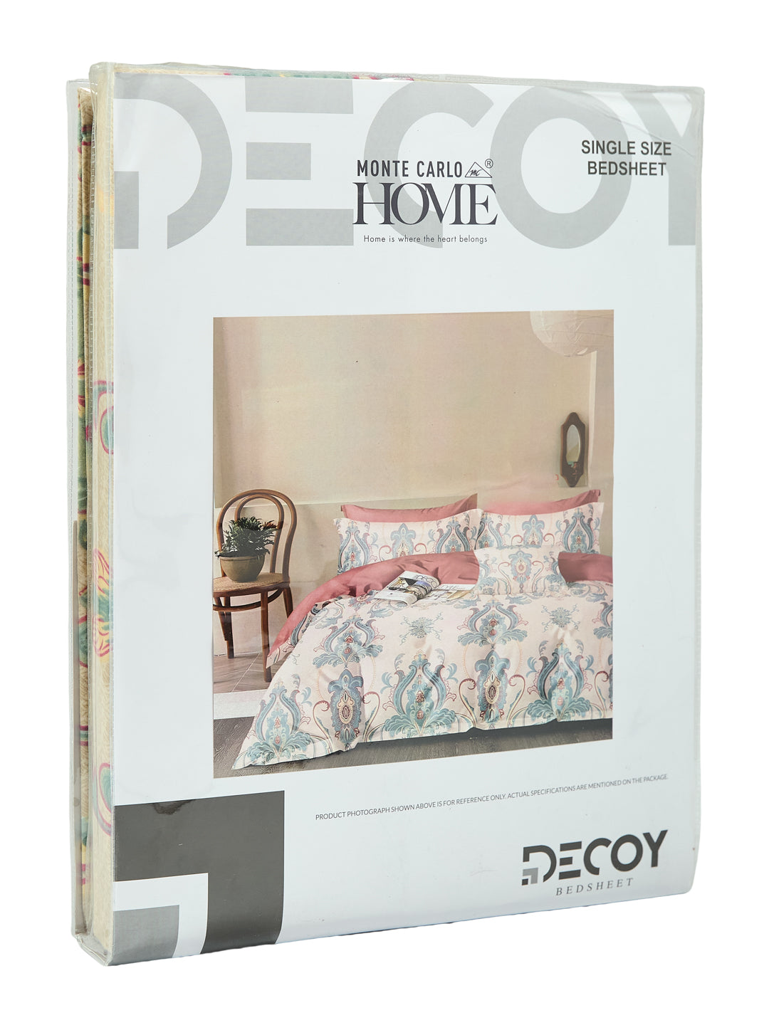 130 GSM Polyester Single Bed Bedsheet with 1 Pillow Cover Decoy Collection
