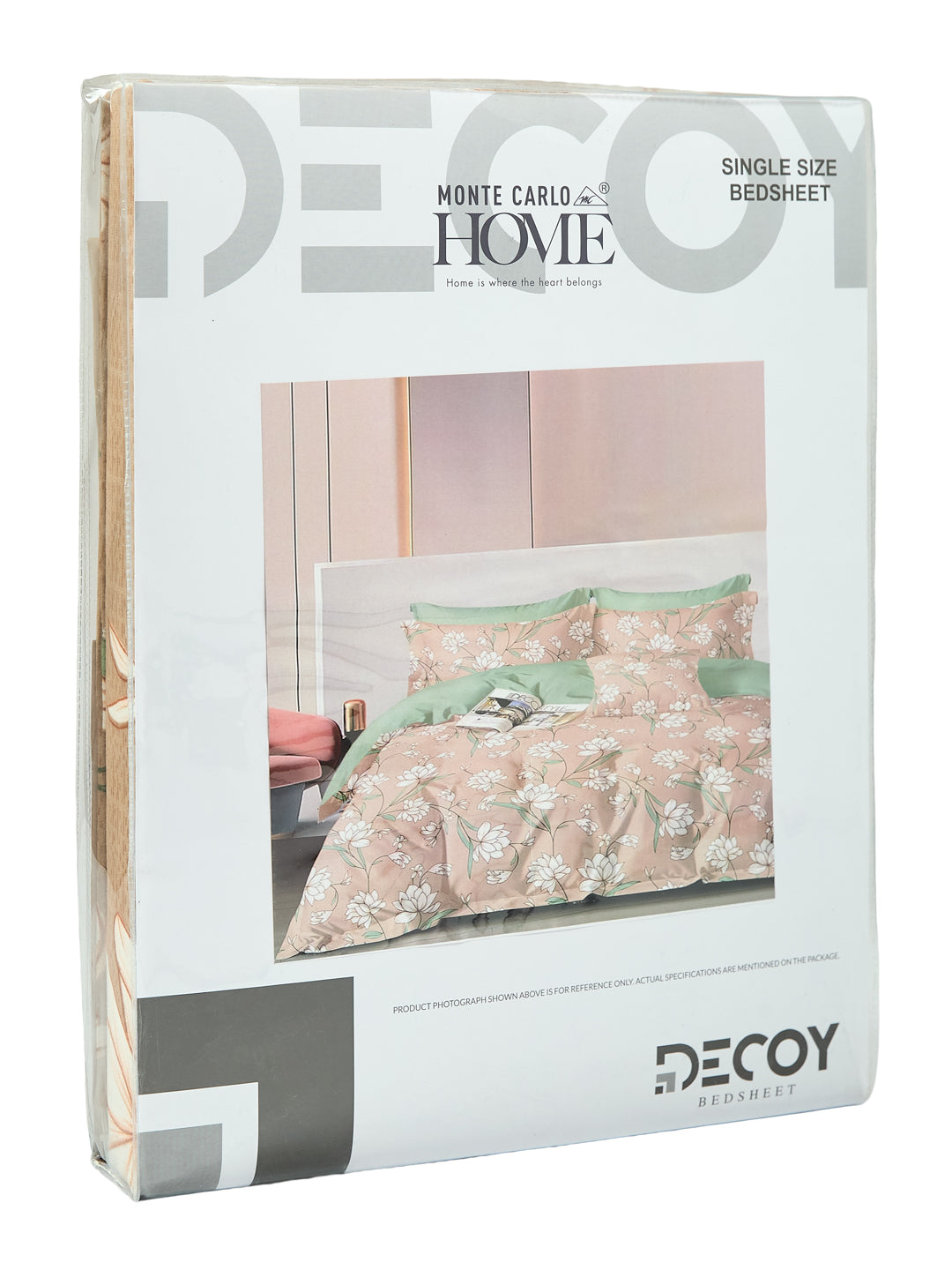 130 GSM Polyester Single Bed Bedsheet with 1 Pillow Cover Decoy Collection