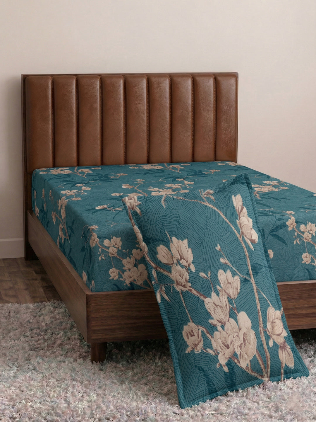 130 GSM Polyester Single Bed Bedsheet with 1 Pillow Cover Decoy Collection