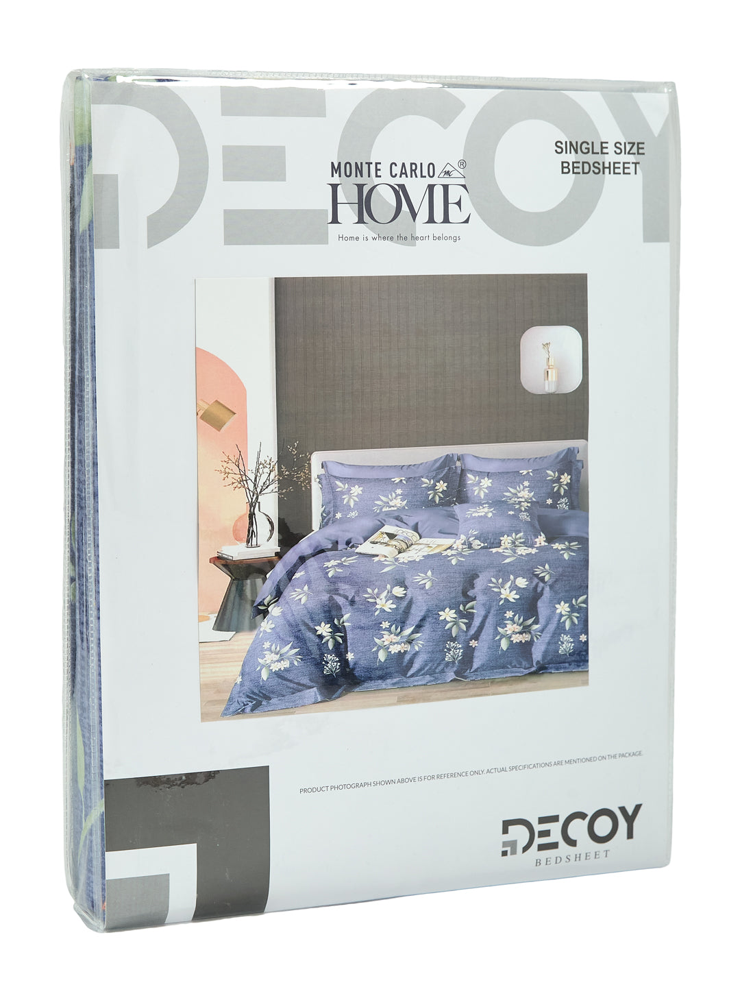 130 GSM Polyester Single Bed Bedsheet with 1 Pillow Cover Decoy Collection