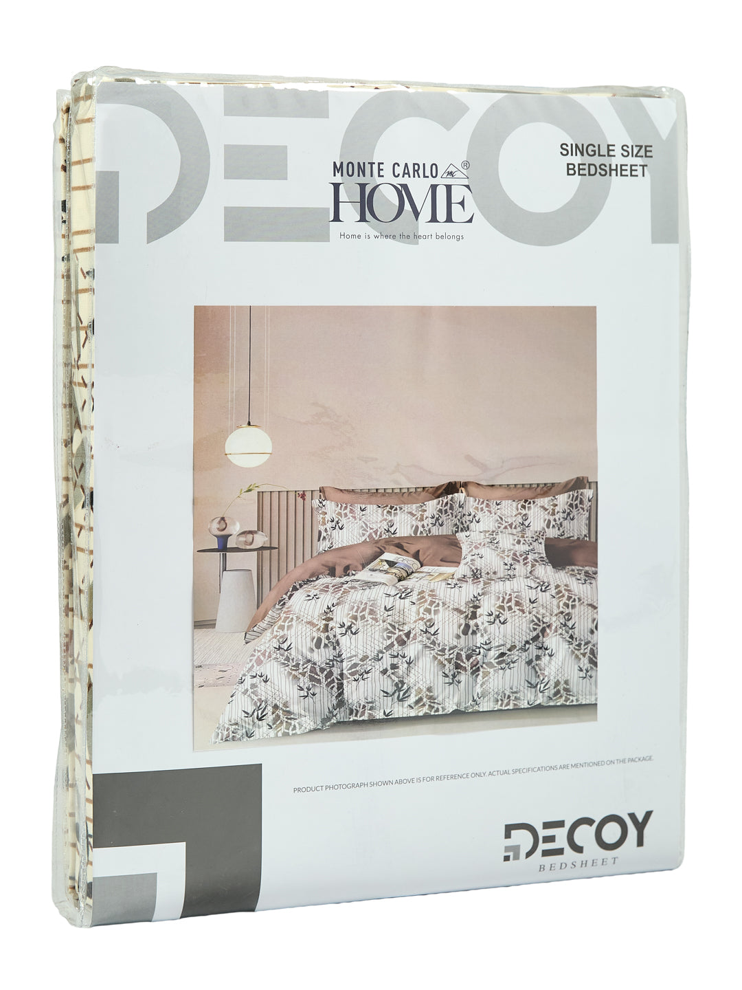130 GSM Polyester Single Bed Bedsheet with 1 Pillow Cover Decoy Collection
