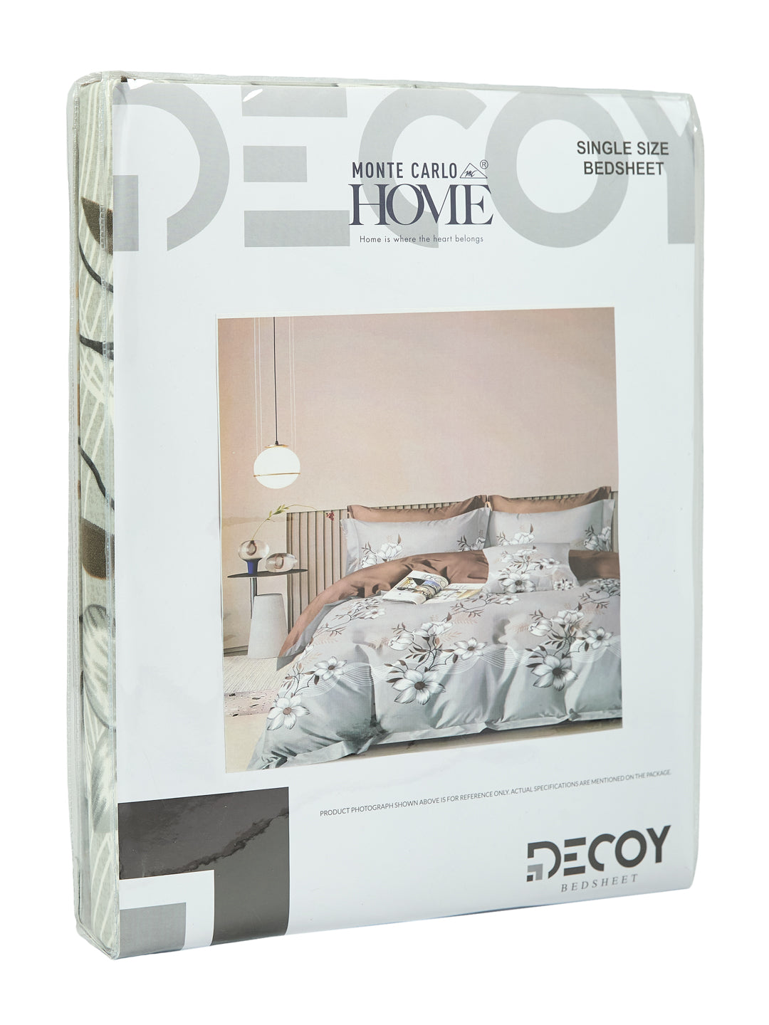 130 GSM Polyester Single Bed Bedsheet with 1 Pillow Cover Decoy Collection