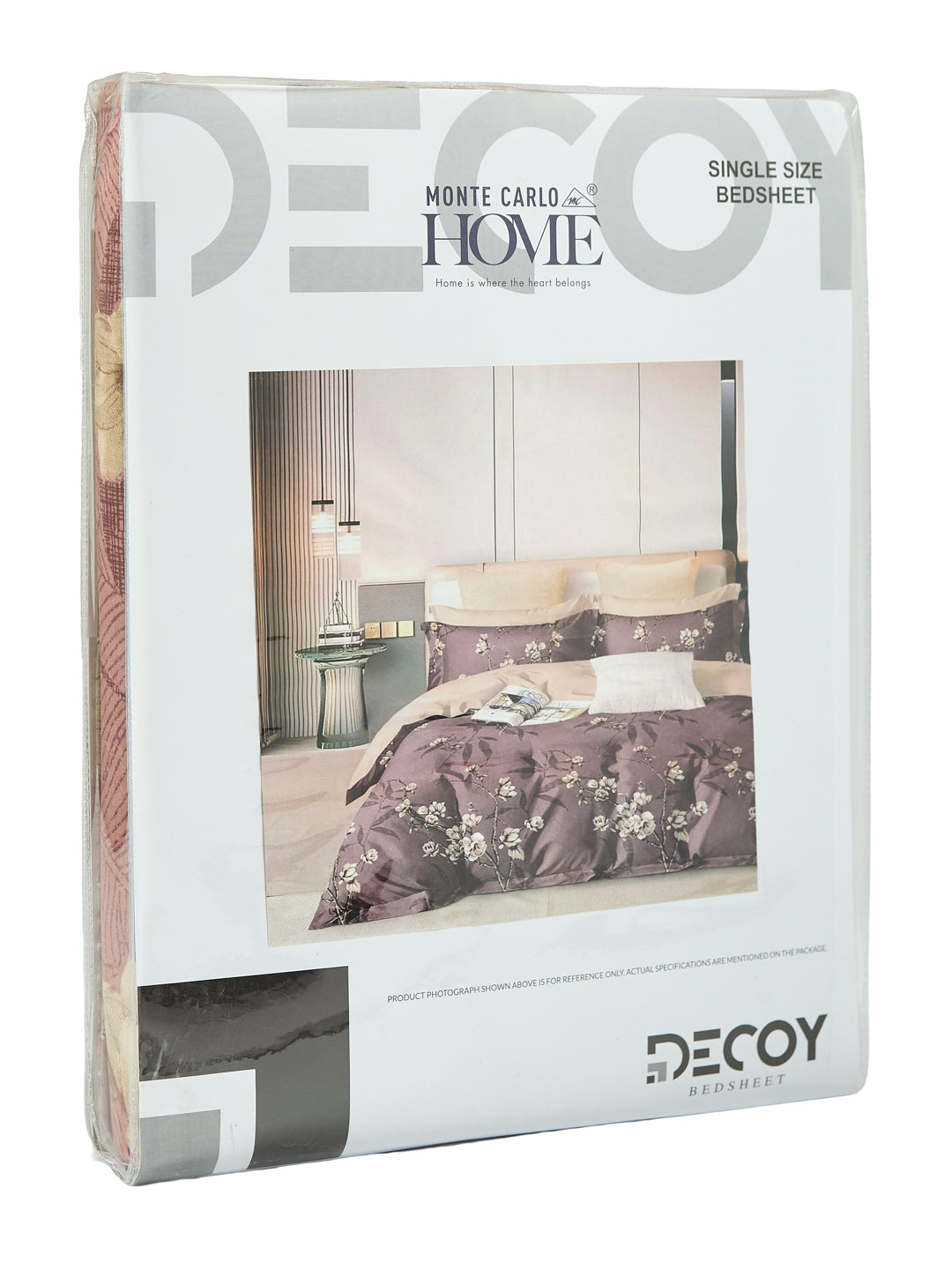 130 GSM Polyester Single Bed Bedsheet with 1 Pillow Cover Decoy Collection