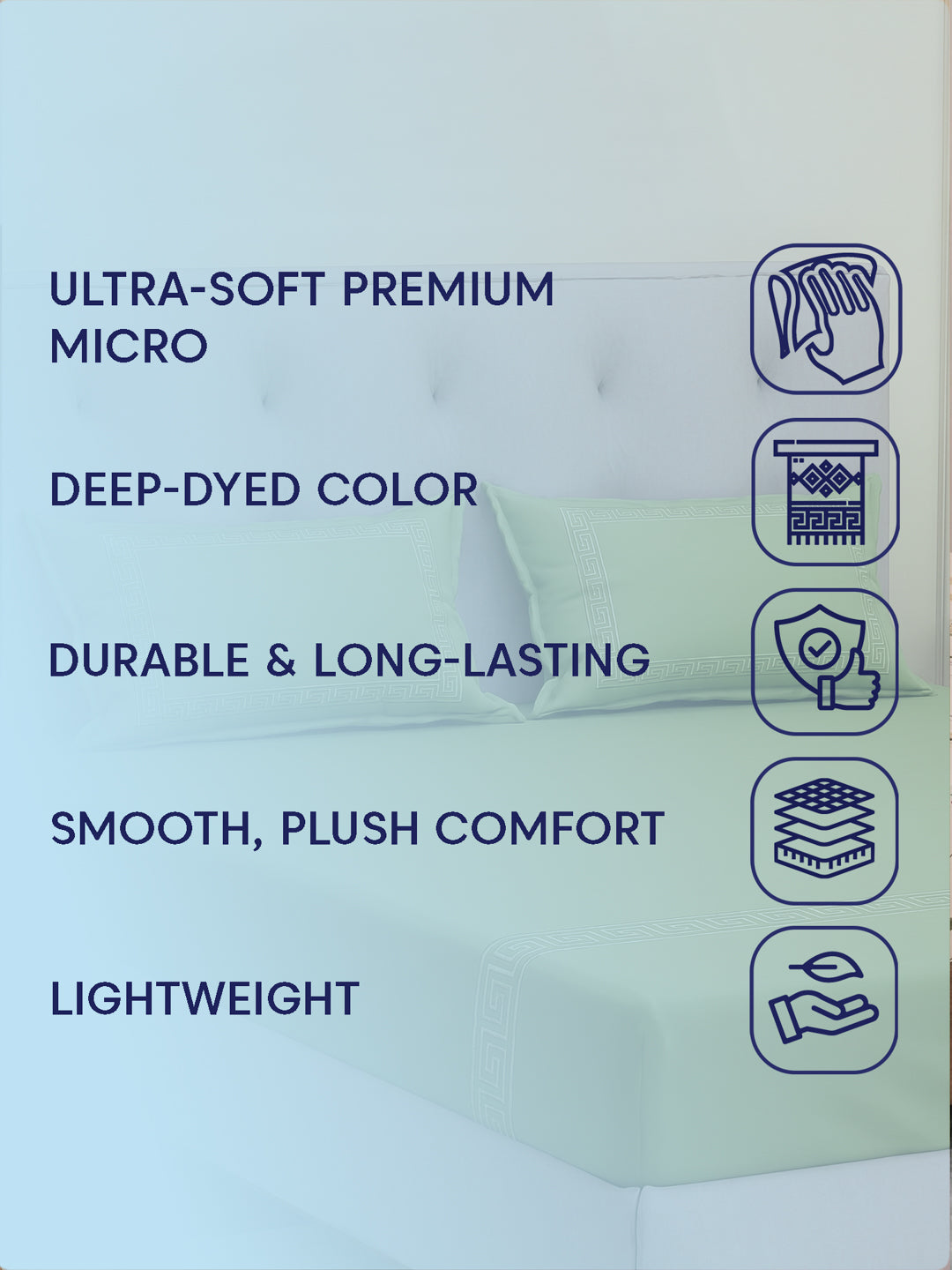 Premium 110 GSM Polyester King Size Bedsheet with 2 Pillow Covers Elite Embroidery Collection