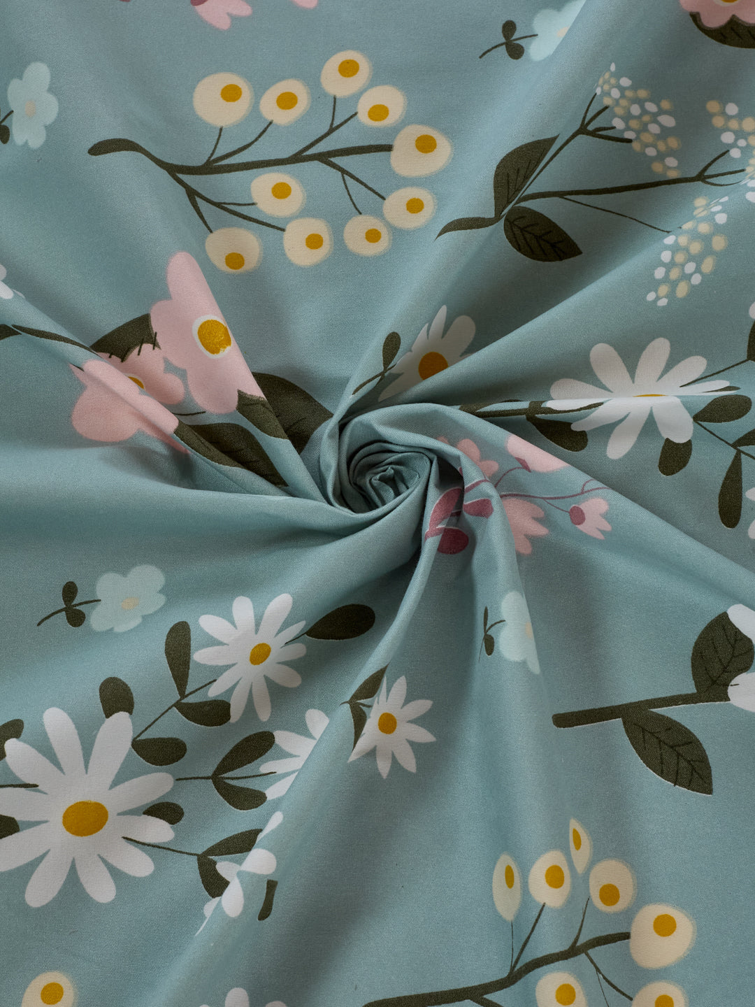 130 GSM Polyester Double Bed Bedsheet with 2 Pillow Covers Fashnik Collection