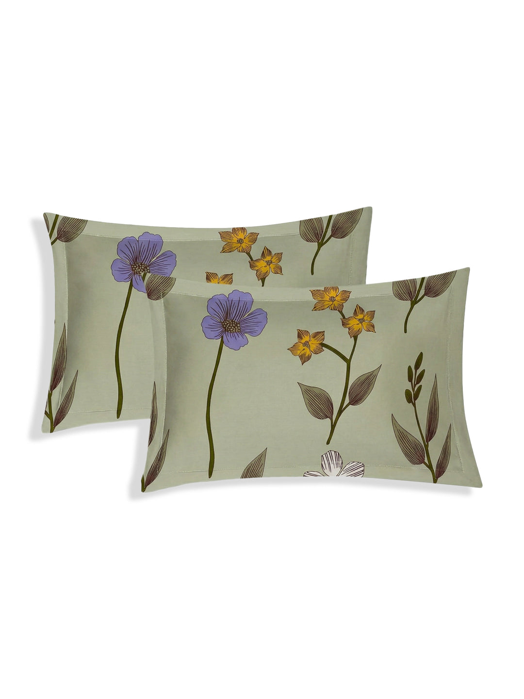 130 GSM Polyester Double Bed Bedsheet with 2 Pillow Covers Fashnik Collection