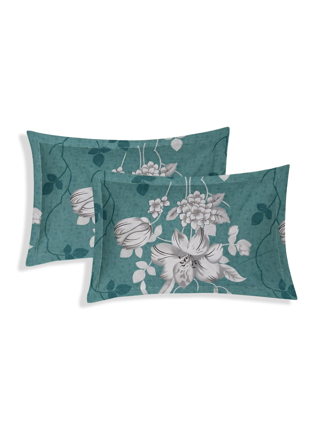 130 GSM Polyester Double Bed Bedsheet with 2 Pillow Covers Fashnik Collection