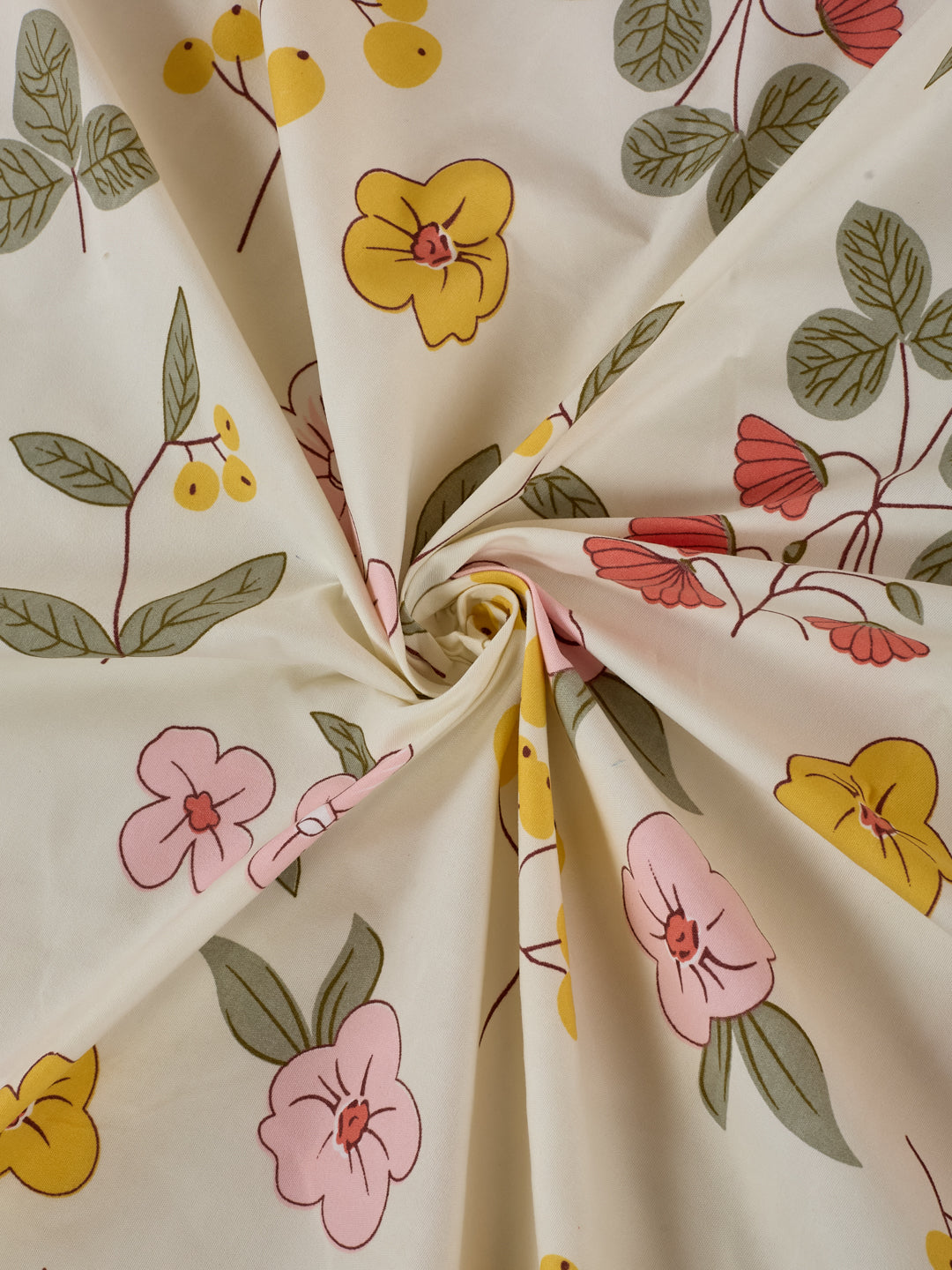 130 GSM Polyester Double Bed Bedsheet with 2 Pillow Covers Fashnik Collection