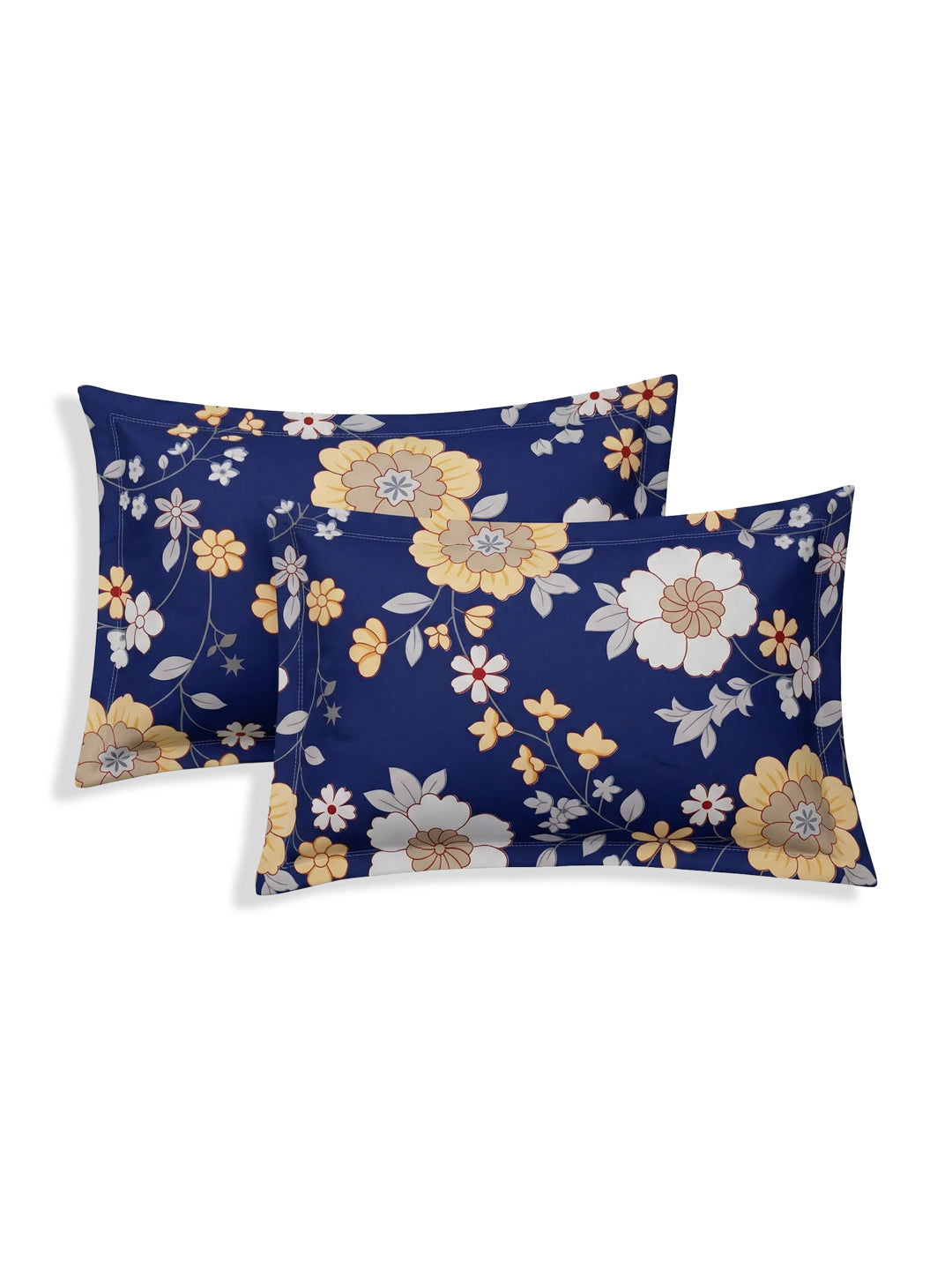 130 GSM Polyester Double Bed Bedsheet with 2 Pillow Covers Fashnik Collection