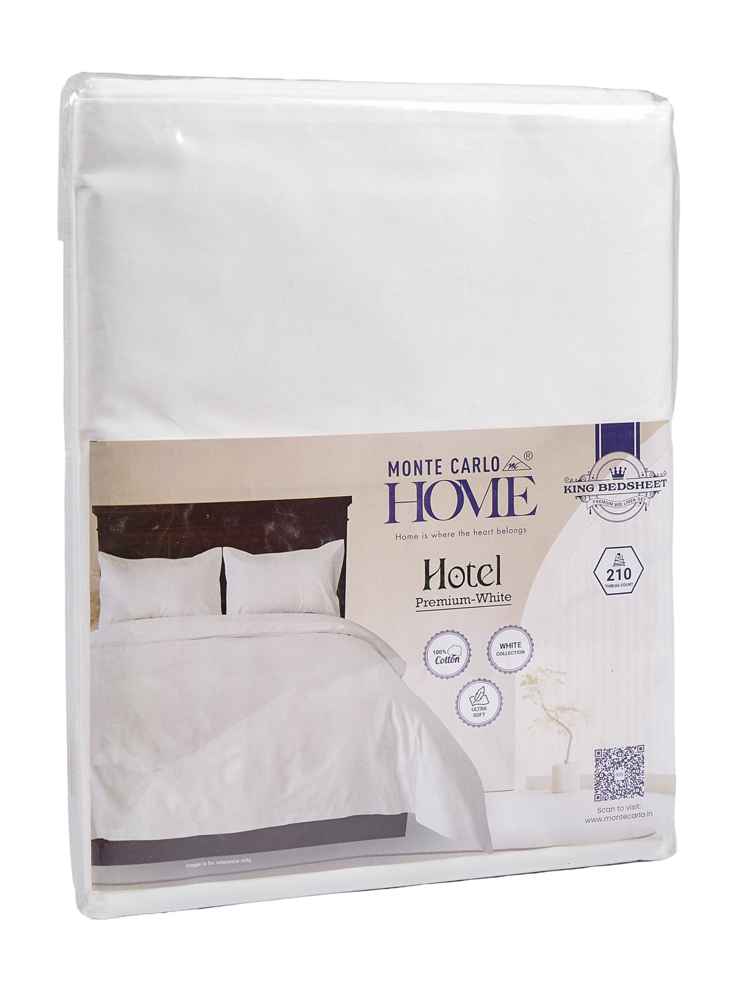 Premium 210 TC Pure Cotton King Size Bedsheet with 2 Pillow Covers Hotel Premium Collection