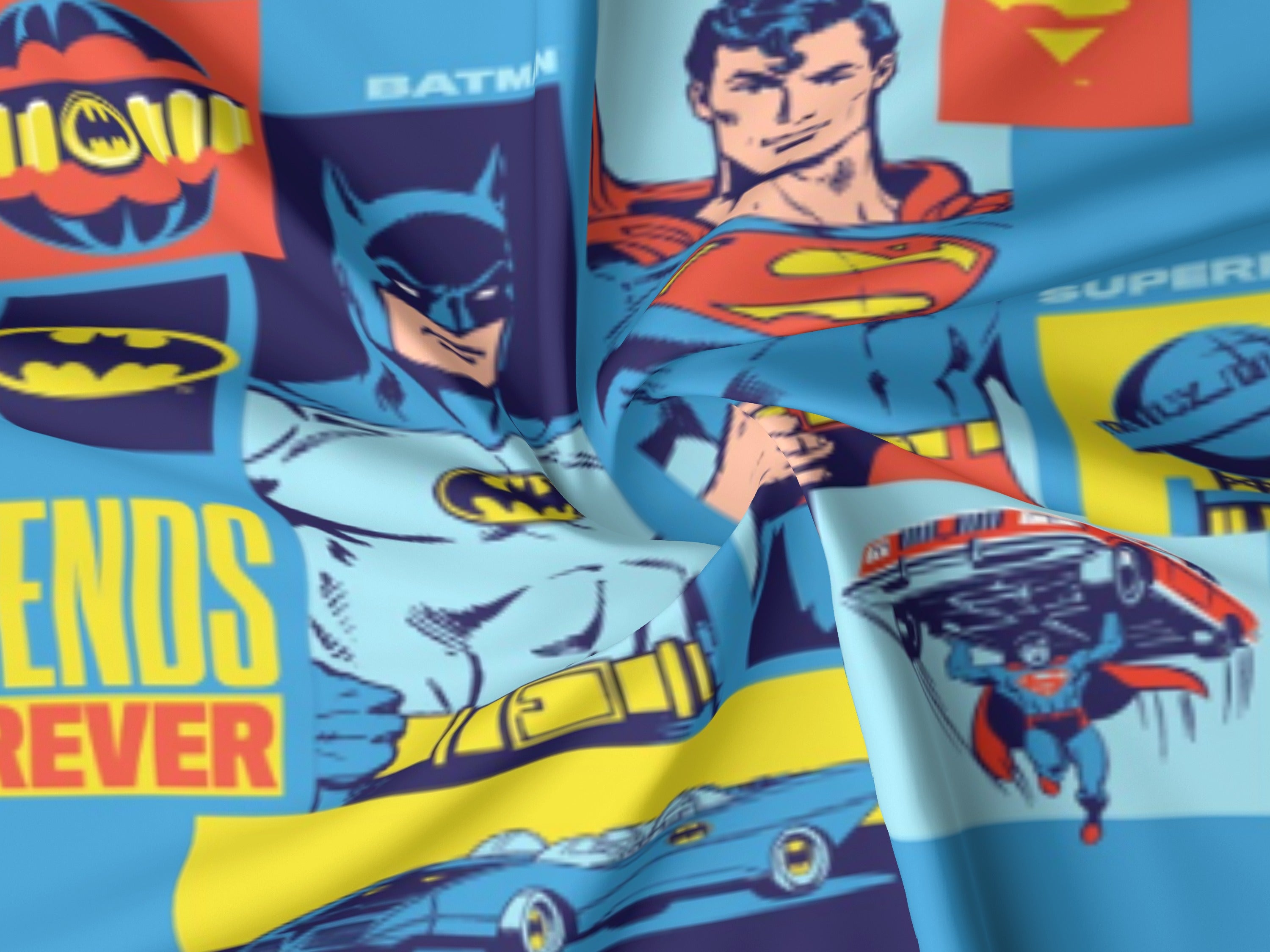 Monte Carlo Batman Printed 110 GSM Single Bedsheet with 1 Pillow Cover for Kids