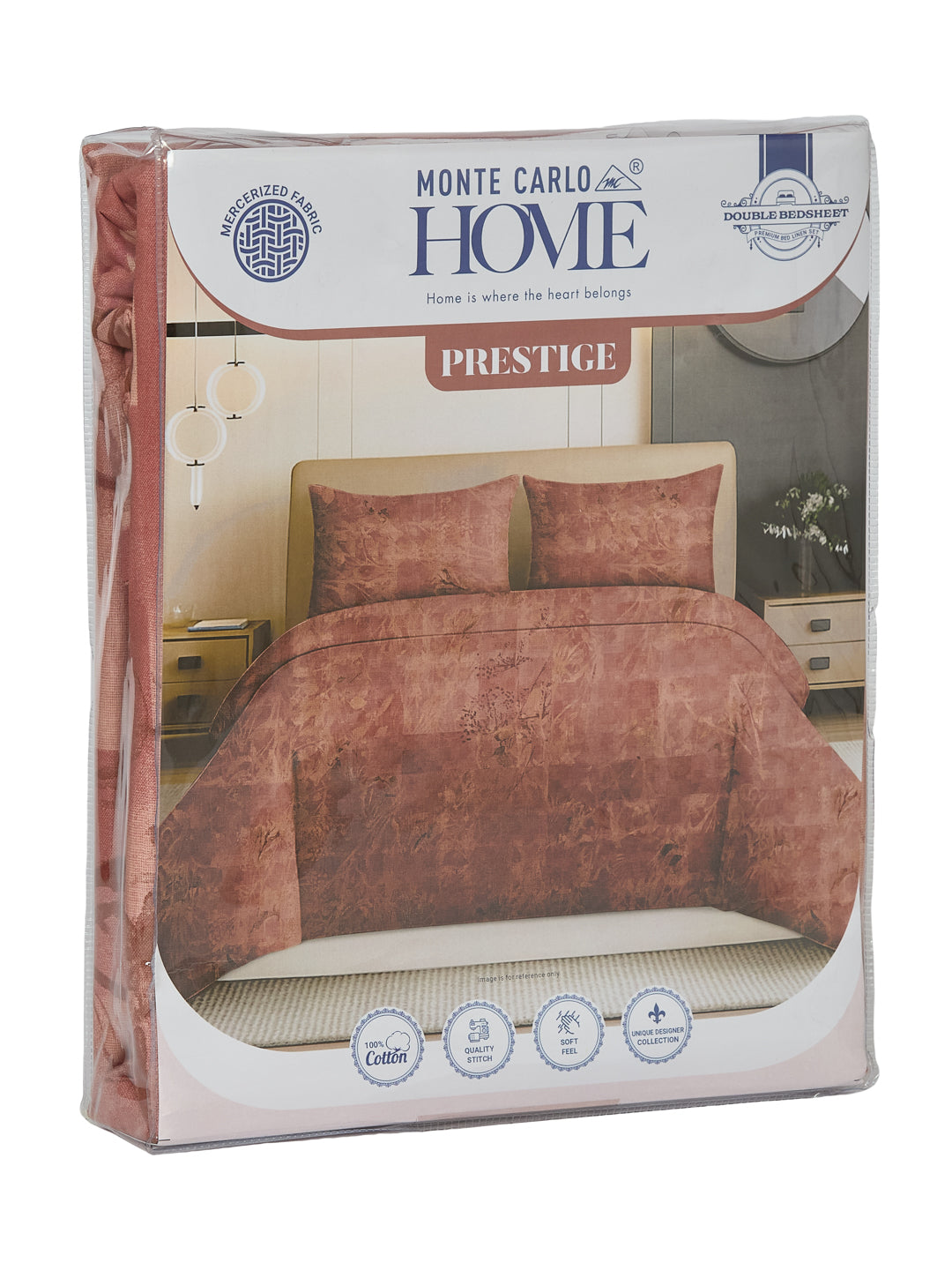 144 TC Pure Cotton Double Bed Bedsheet with 2 Pillow Covers Prestige Collection