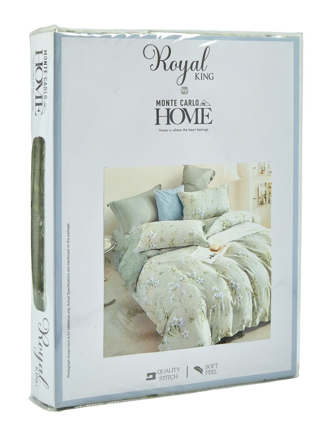 135 GSM Polyester King Size Bedsheet with 2 Pillow Covers Royal King Collection