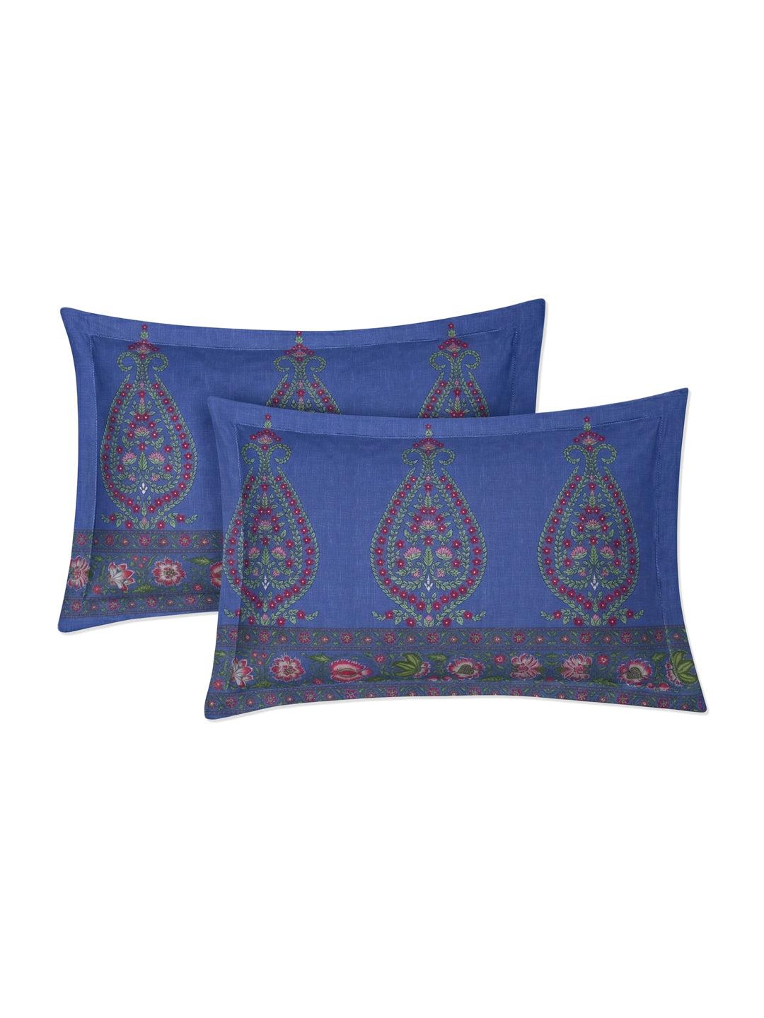 Premium 180 TC Pure Cotton King Size Bedsheet with 2 Pillow Covers Sanganeri Collection