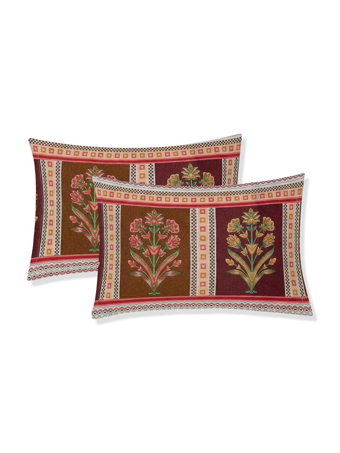 Premium 180 TC Pure Cotton King Size Bedsheet with 2 Pillow Covers Sanganeri Collection