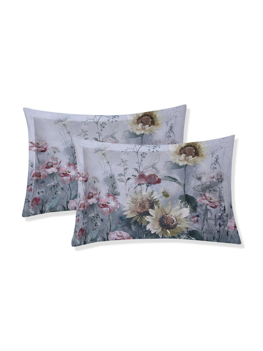 120 GSM Polyester King Size Bedsheet with 2 Pillow Covers Soft Touch Collection