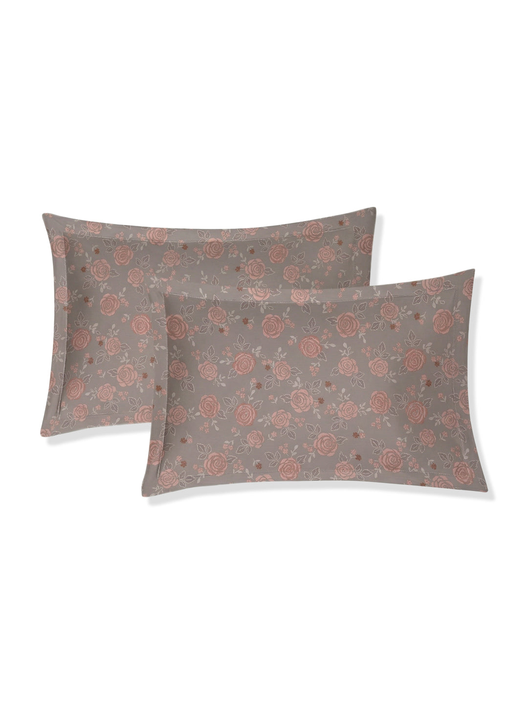 120 GSM Polyester King Size Bedsheet with 2 Pillow Covers Textura Jacquard Collection