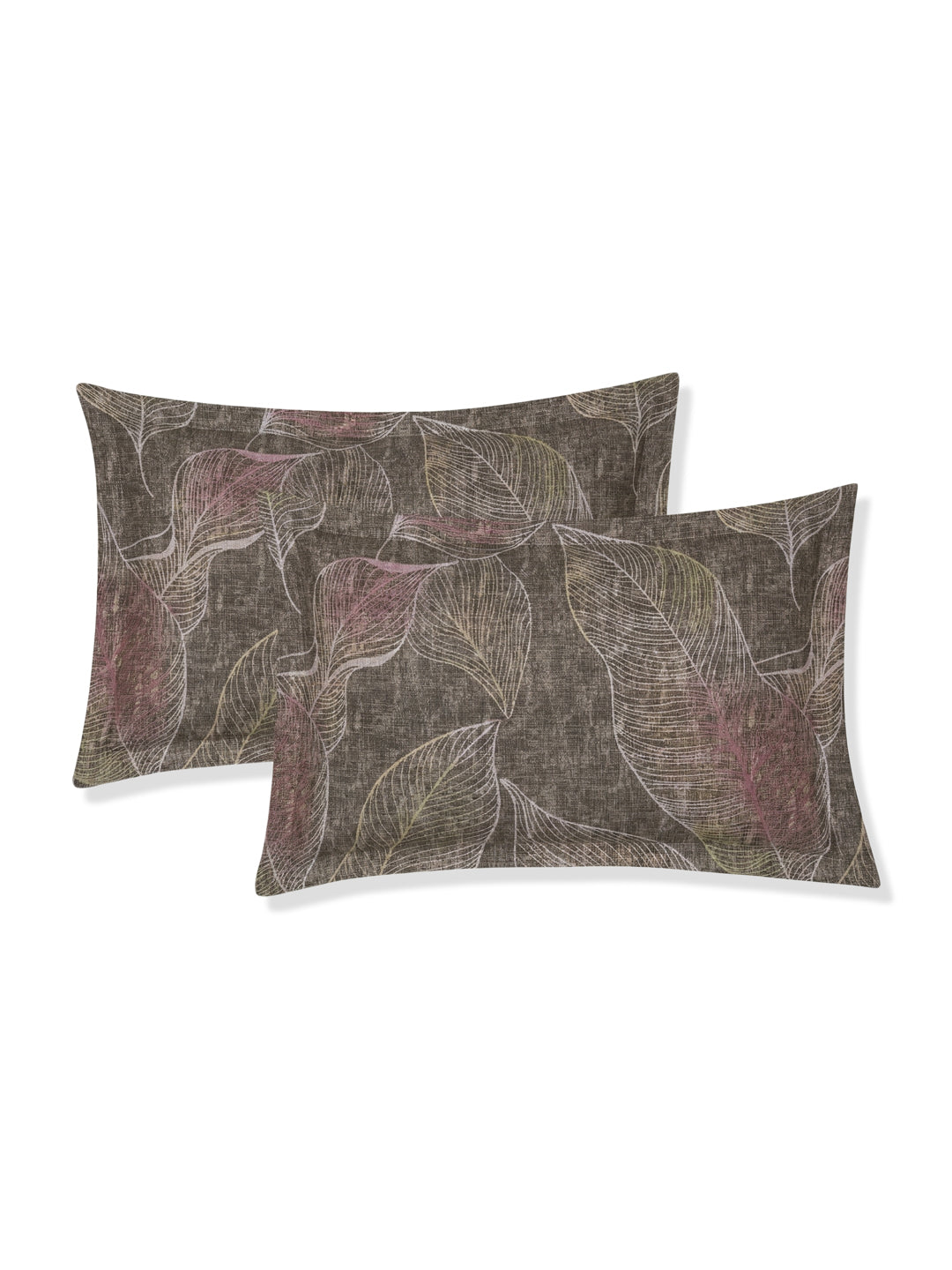 120 GSM Polyester King Size Bedsheet with 2 Pillow Covers Textura Jacquard Collection