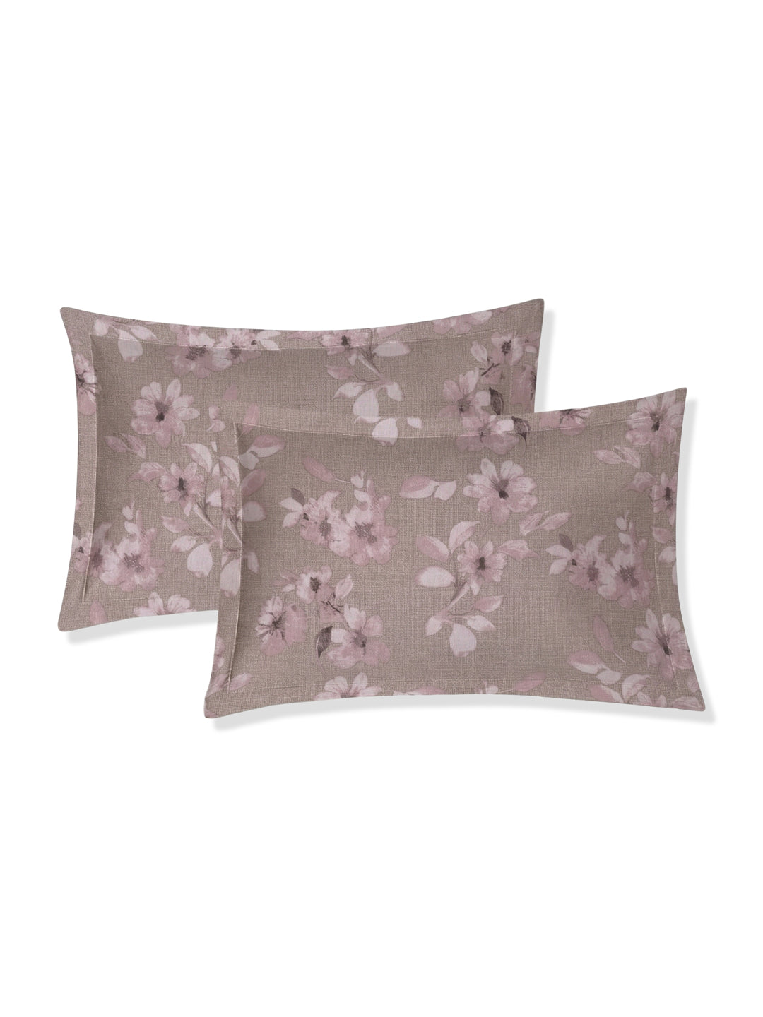 120 GSM Polyester King Size Bedsheet with 2 Pillow Covers Textura Jacquard Collection