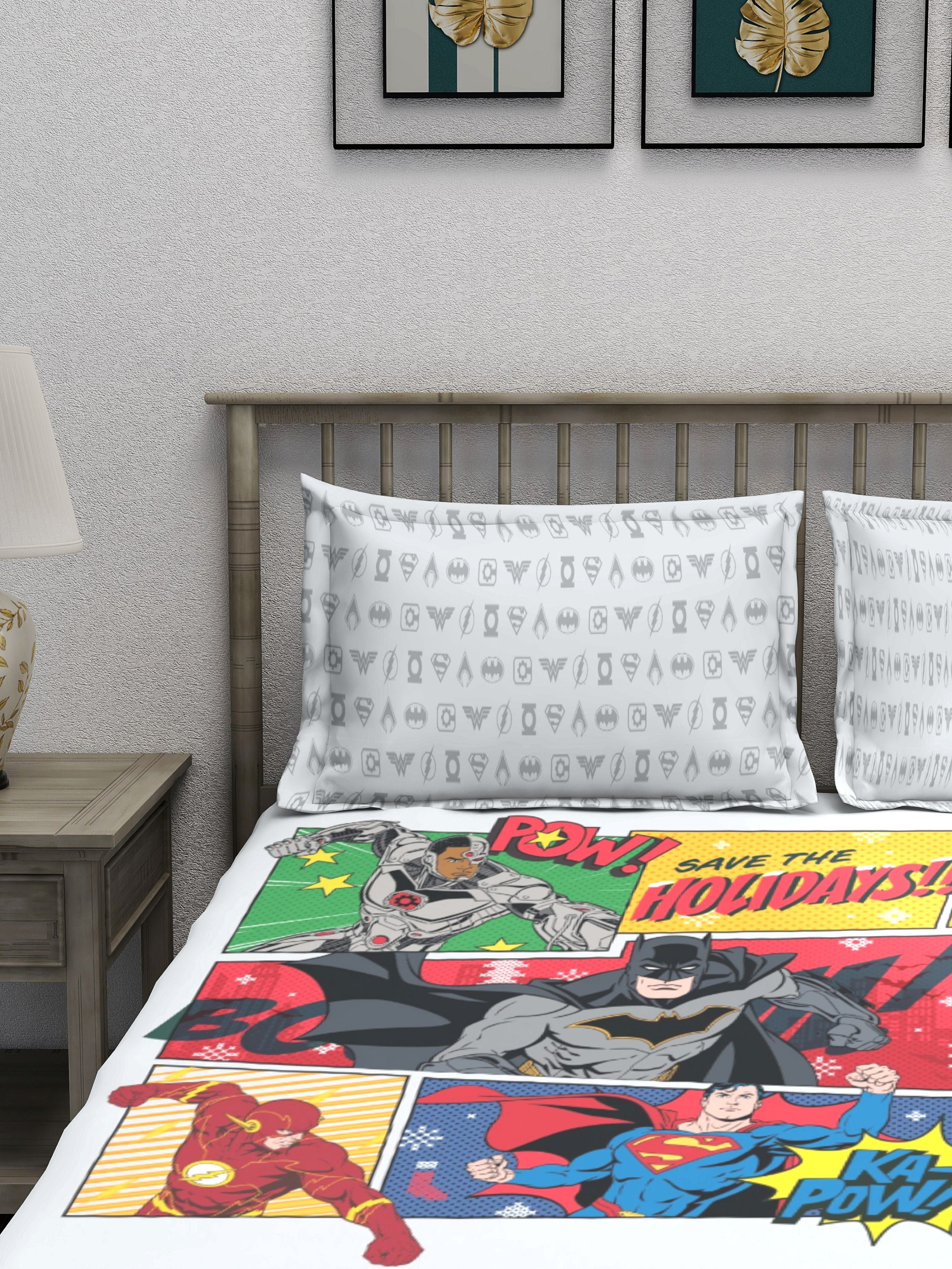 Monte Carlo TOONX Cartoon Printed 110 GSM King Size Bedsheet with 2 Pillow Covers