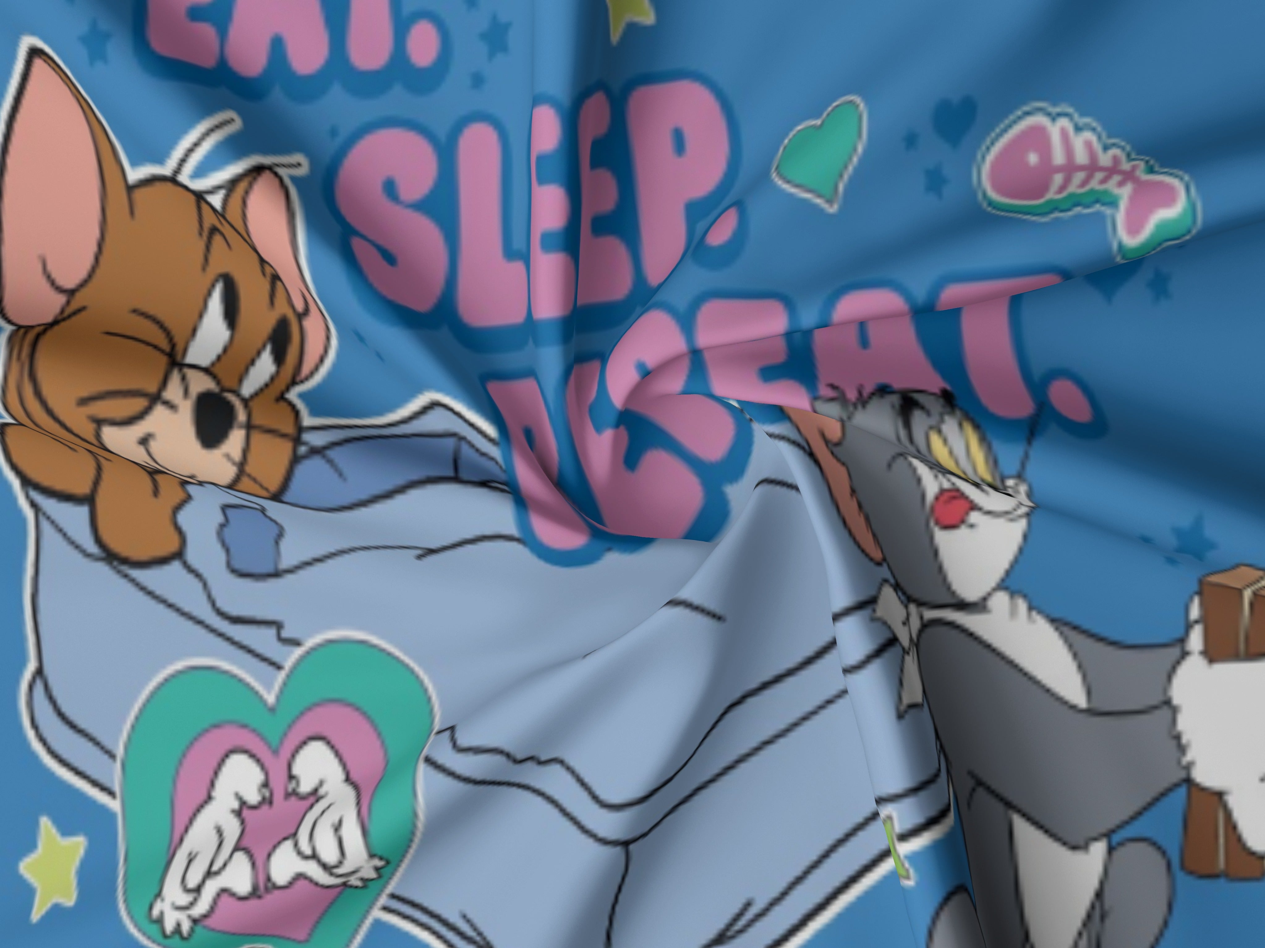 Monte Carlo TOONX Cartoon Printed 110 GSM King Size Bedsheet with 2 Pillow Covers