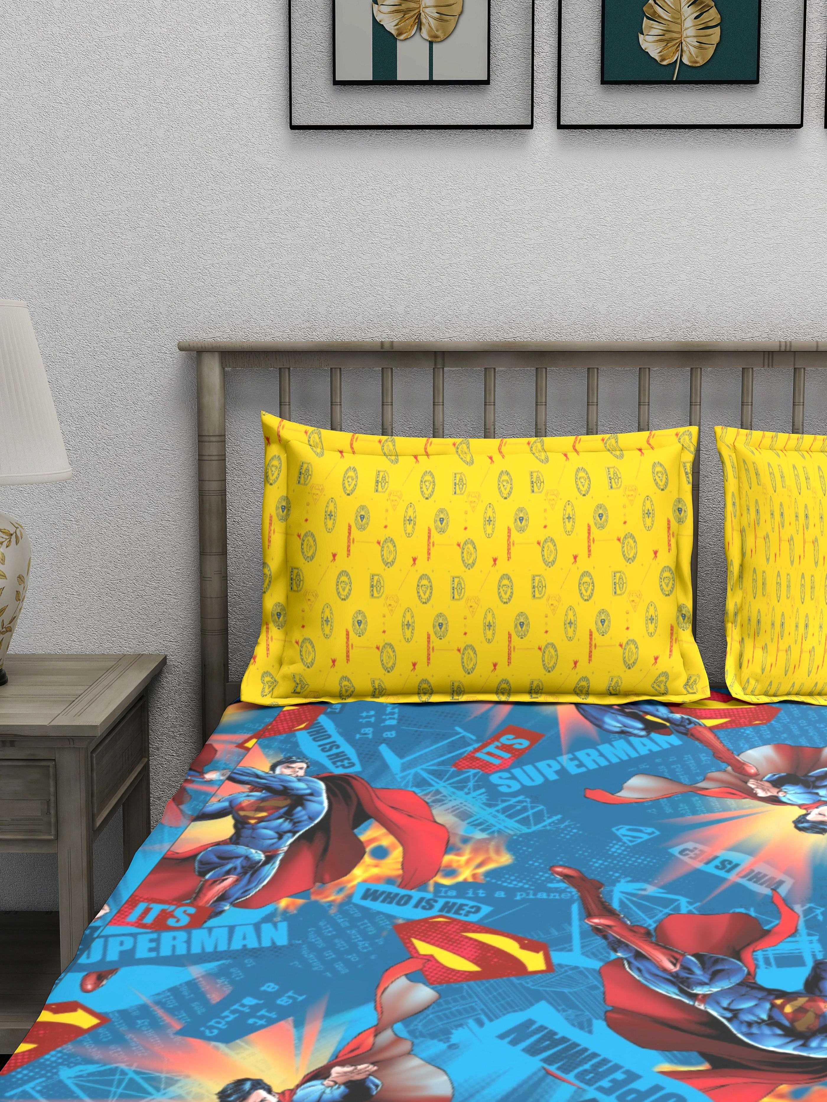 Monte Carlo TOONX Cartoon Printed 110 GSM King Size Bedsheet with 2 Pillow Covers