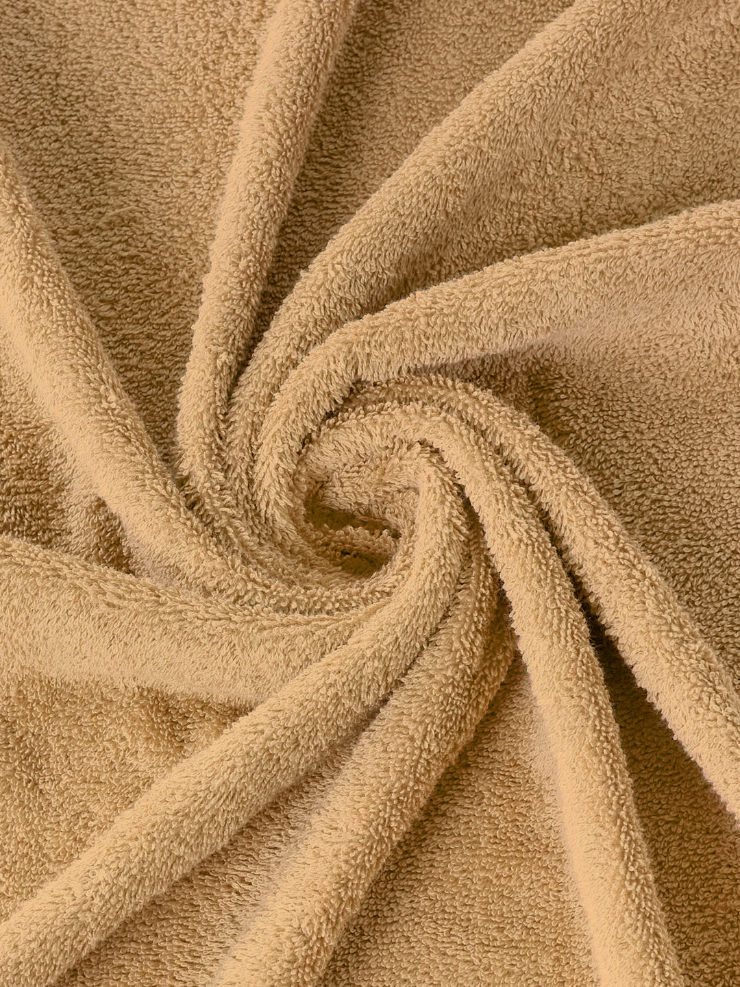 Premium Camel Brown 100% Cotton Solid 525 GSM Bath Towel Amber 1 Pc Pvc Pack