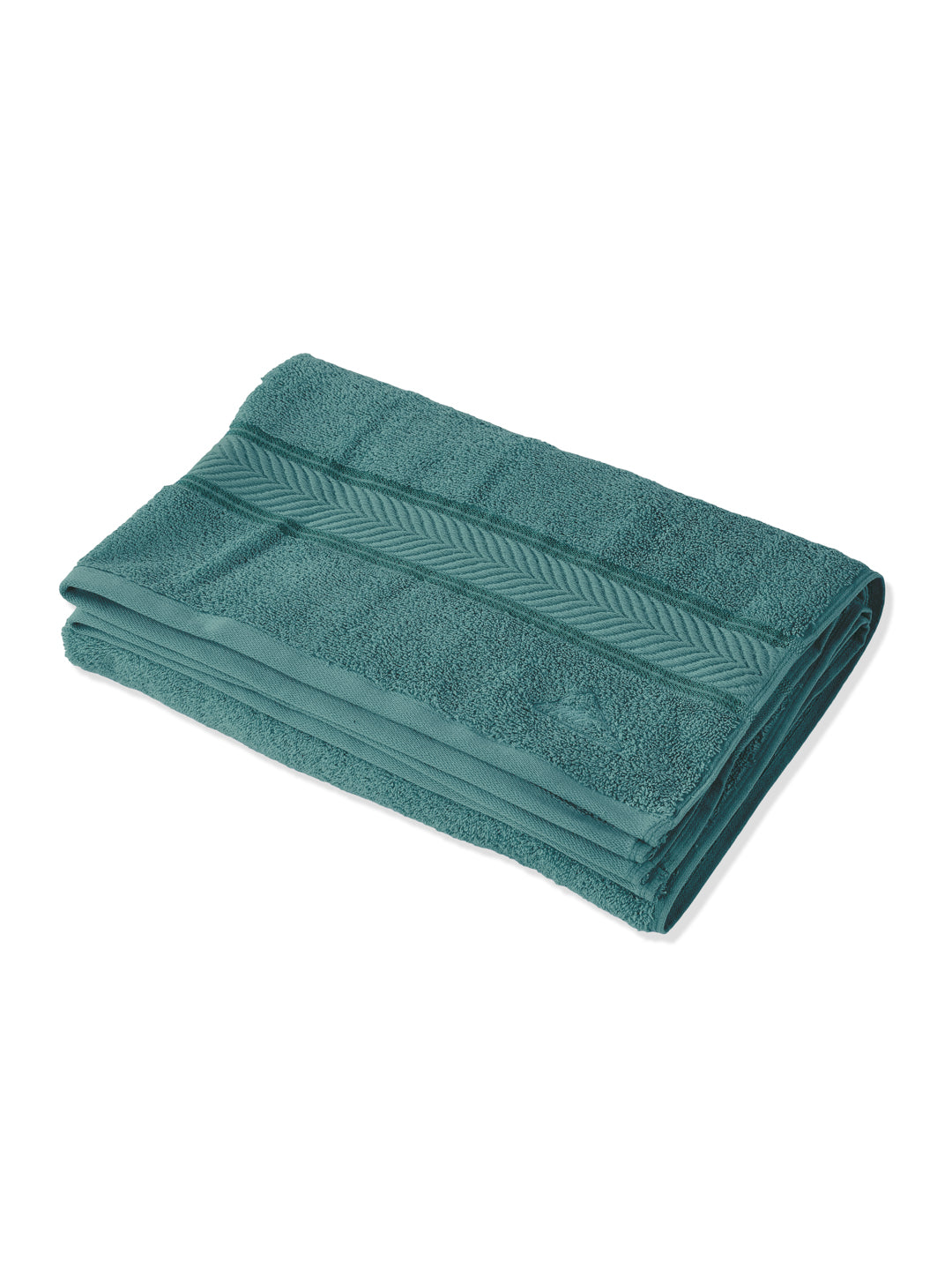 Premium Light Green 100% Cotton Solid 525 GSM Bath Towel Amber 1 Pc Pvc Pack