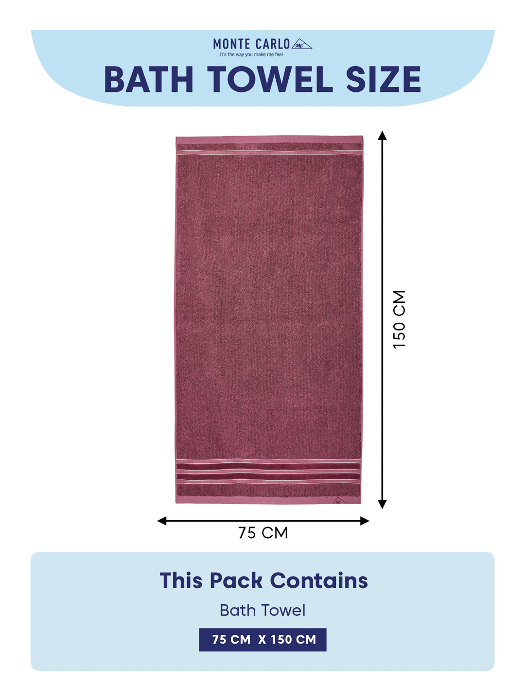 Luxury Burgundy Bamboo Cotton Self Design 630 GSM Bath Towel Eco Bamboo Bliss 1 Pc Pvc