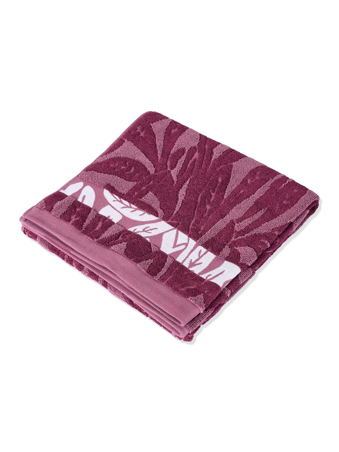 Luxury Burgundy Bamboo Cotton Self Design 630 GSM Bath Towel Eco Bamboo Bliss 1 Pc Box Pack