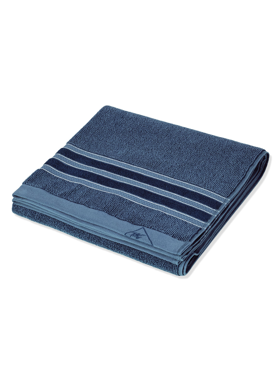 Luxury Navy Blue Bamboo Cotton Self Design 630 GSM Bath Towel Eco Bamboo Bliss 1 Pc Box Pack