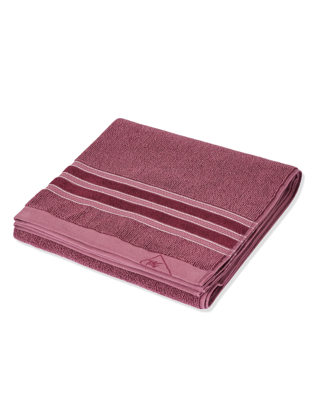 Luxury Burgundy Bamboo Cotton Self Design 630 GSM Bath Towel Eco Bamboo Bliss 1 Pc Box Pack