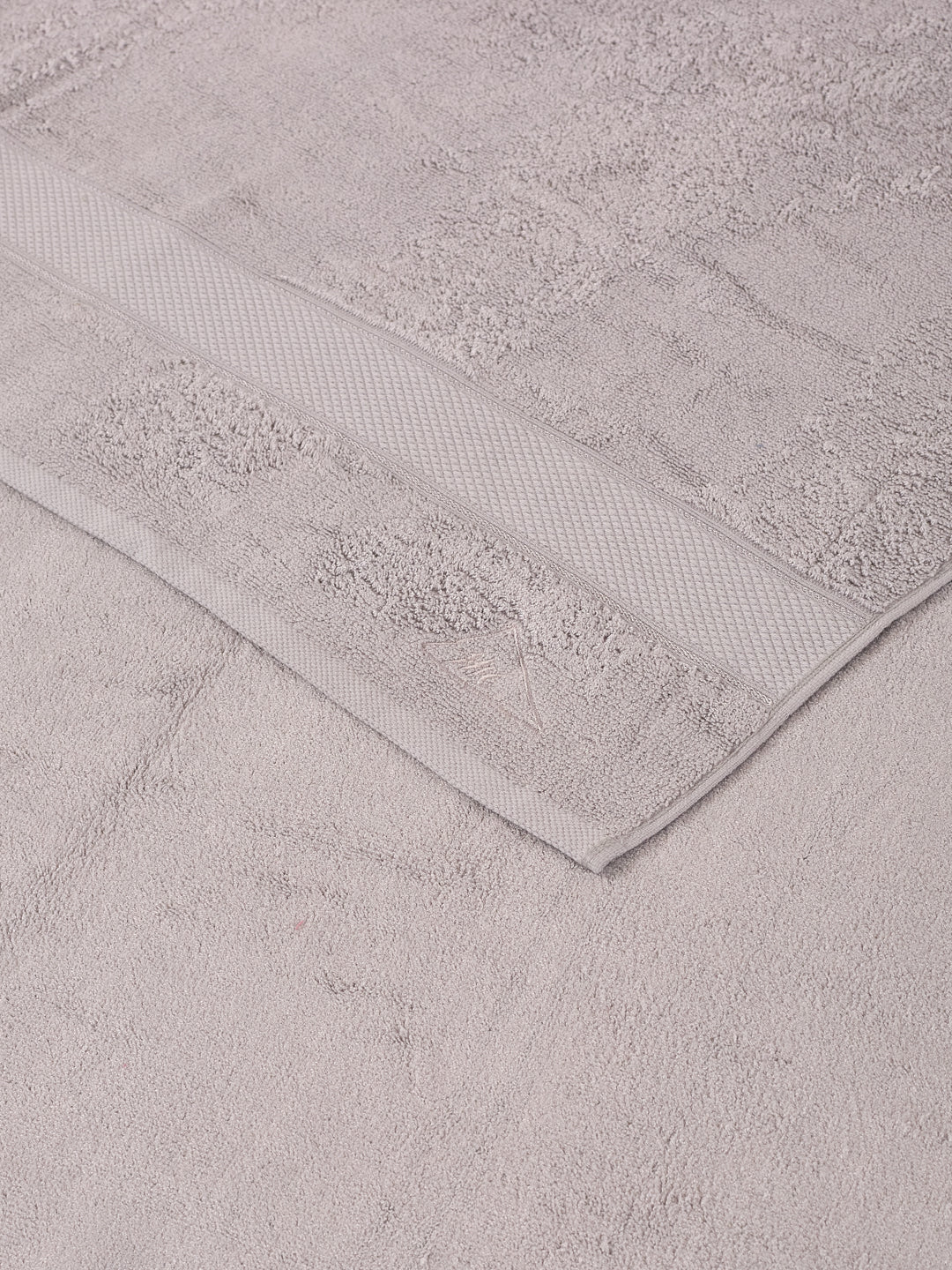 Luxury Light Grey Bamboo Cotton Solid 600 GSM Bath Towel Eco Bamboo 1 Pc Pvc Pack