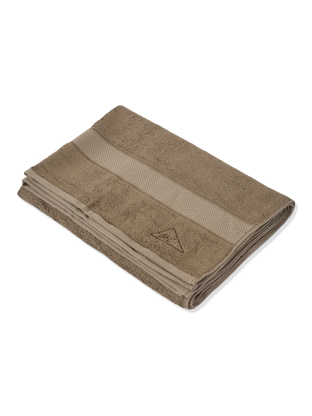 Luxury Brown Bamboo Cotton Solid 600 GSM Bath Towel Eco Bamboo 1 Pc Pvc Pack
