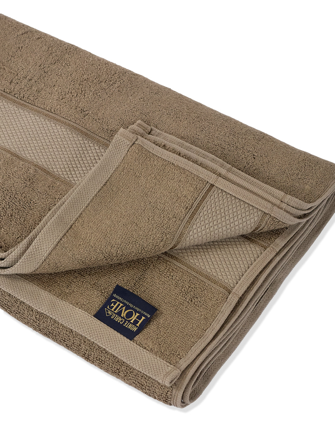 Luxury Brown Bamboo Cotton Solid 600 GSM Bath Towel Eco Bamboo 1 Pc Pvc Pack