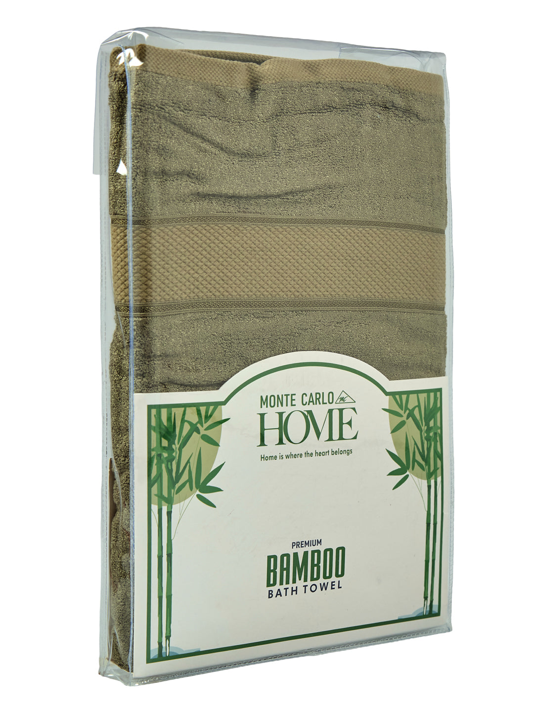 Luxury Olive Bamboo Cotton Solid 600 GSM Bath Towel Eco Bamboo 1 Pc Pvc Pack
